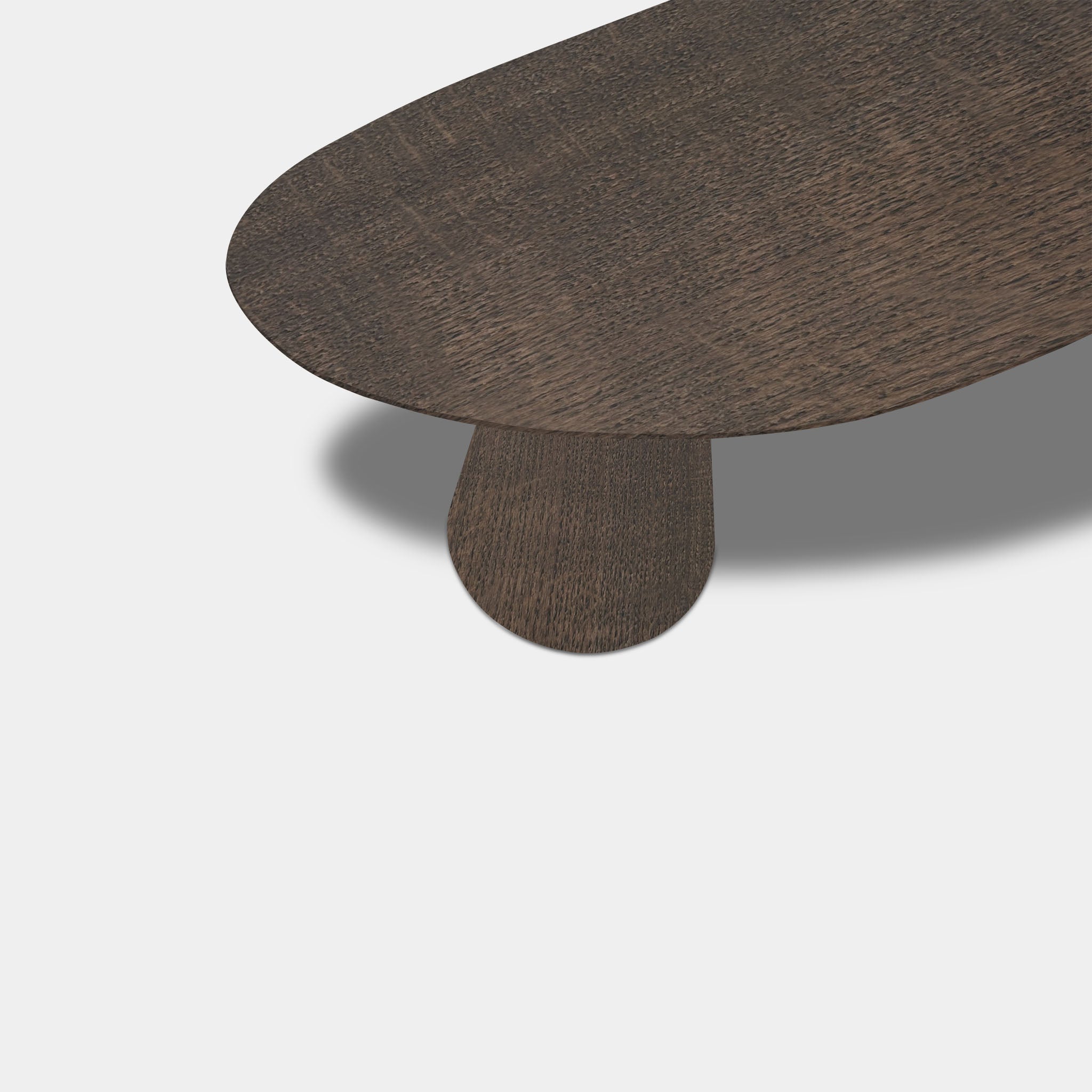 Tafel organisch eikenhout - Set Kegelpoot - Zand