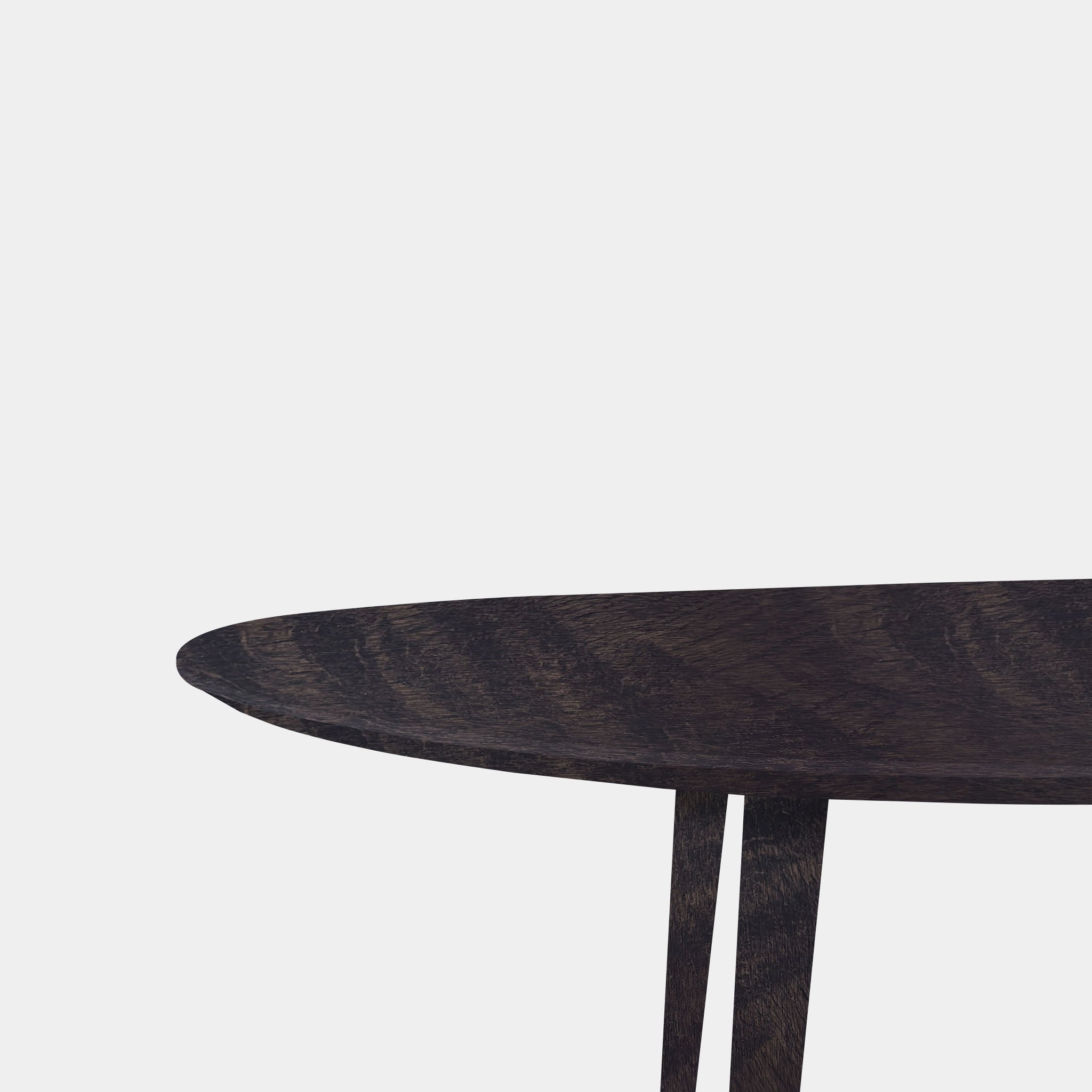 Tafel organisch eikenhout - Konisch - Dark Grey