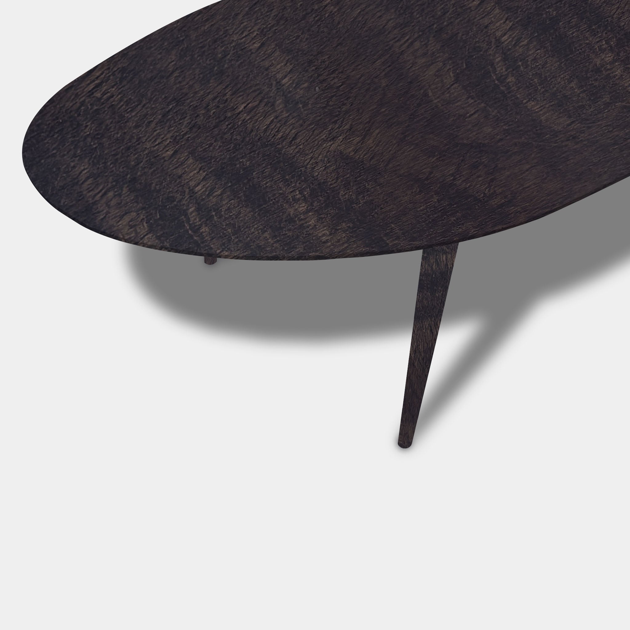 Tafel organisch eikenhout - Konisch - Dark Grey