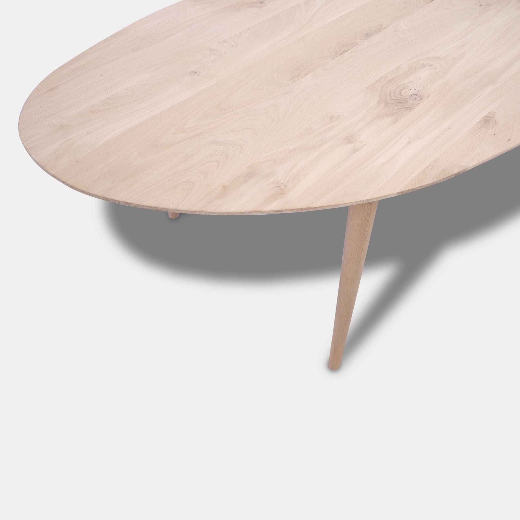 Tafel organisch eikenhout - Konisch - Onbehandeld