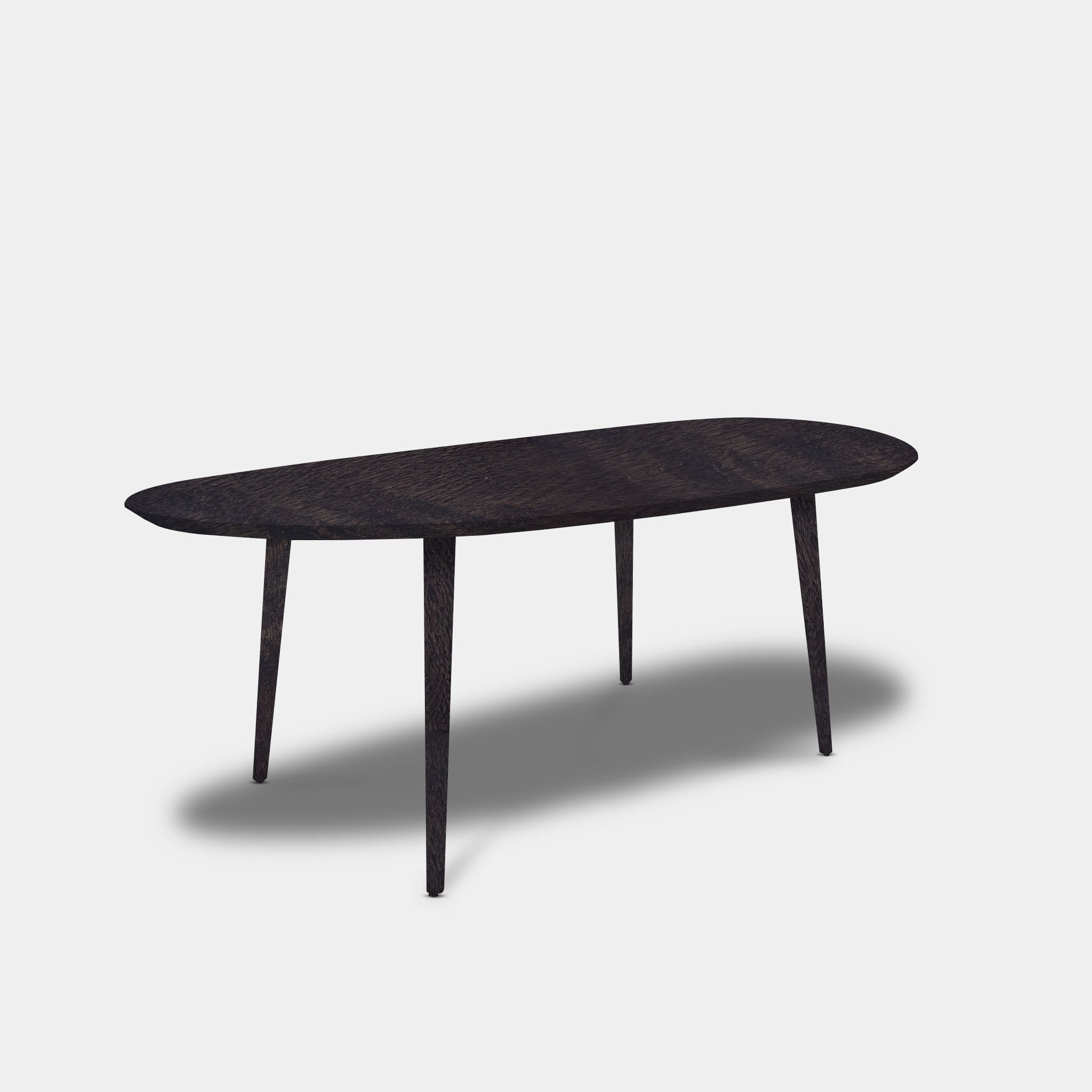 Tafel organisch eikenhout - Konisch - Dark Grey