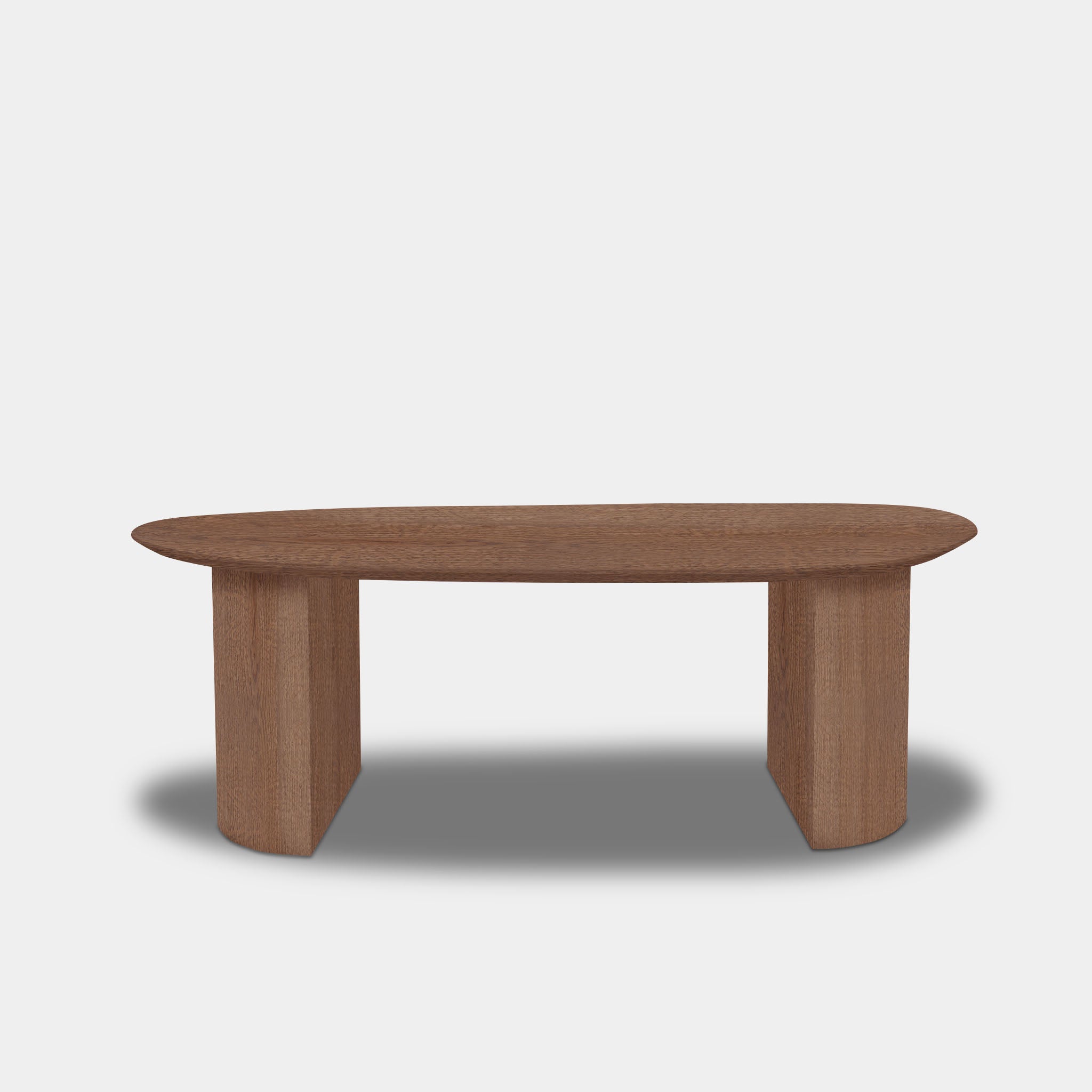 Tafel organisch eikenhout - Half Rond - Cinnamon
