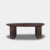 Tafel organisch eikenhout - Half Rond - Dear Brown