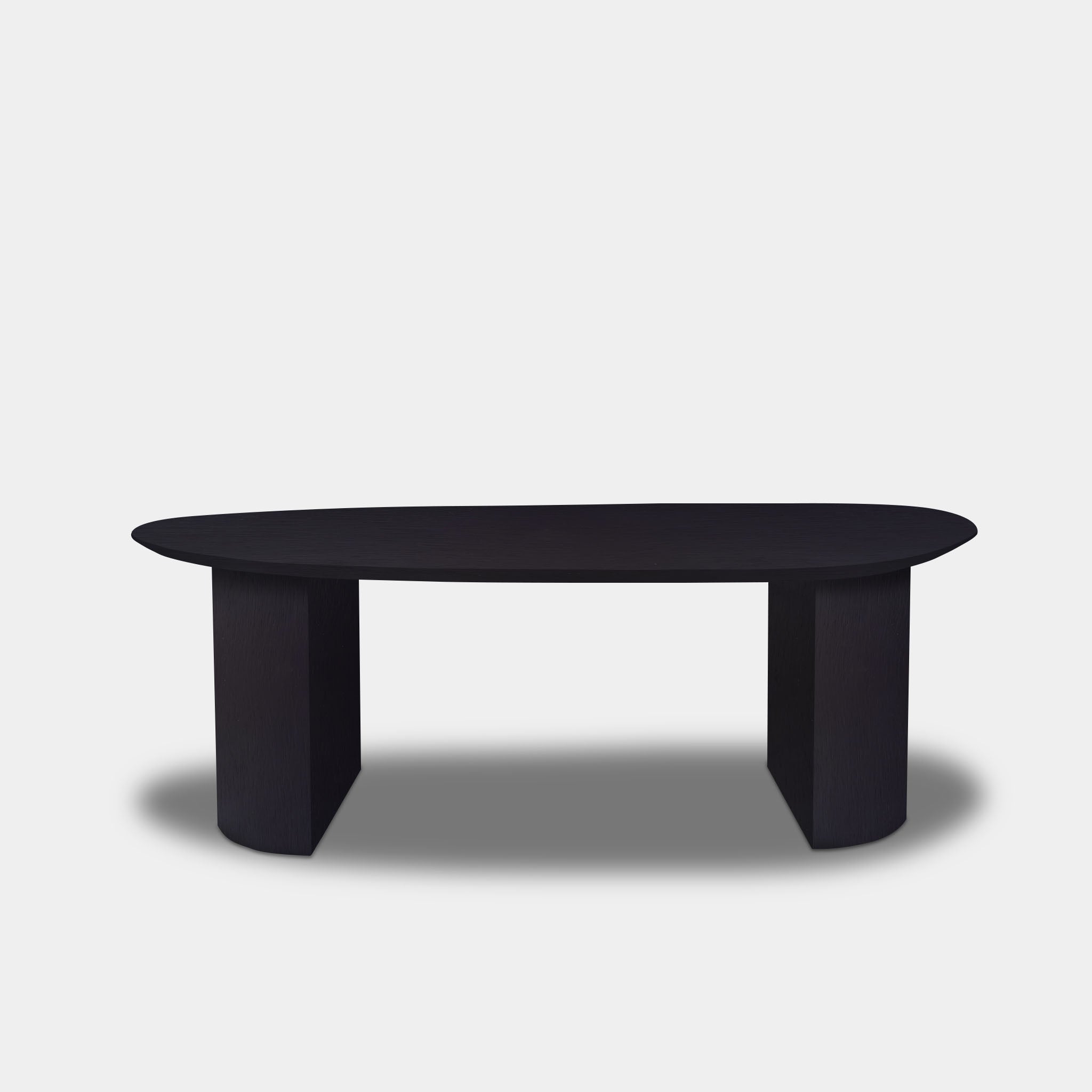 Table organic oak - Half Round - Dark Oak