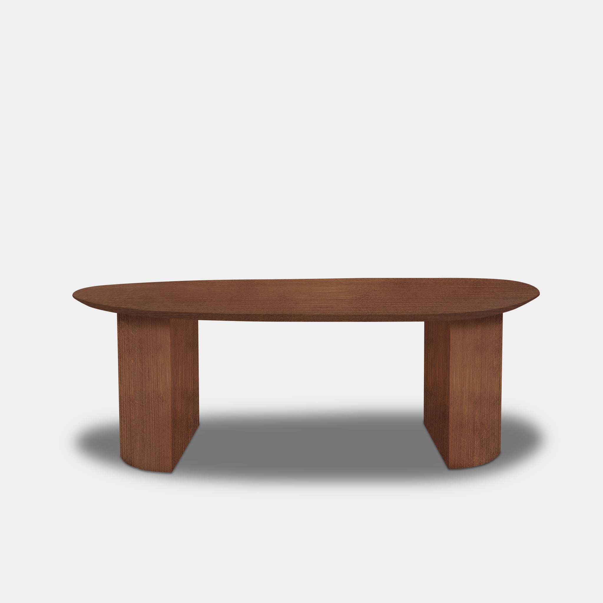 Tafel organisch eikenhout - Half Rond - Toscane 102