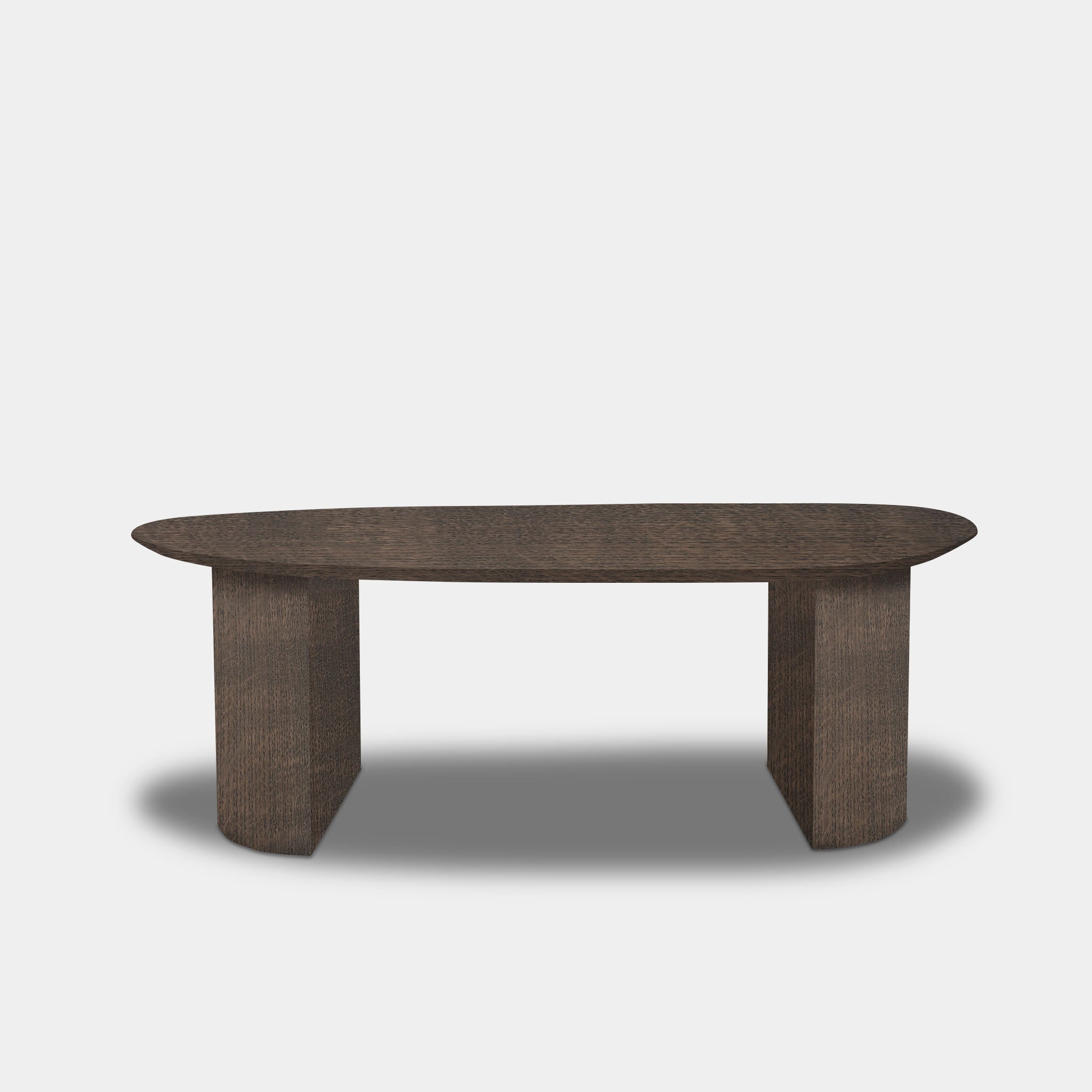 Tafel organisch eikenhout - Half Rond - Zand