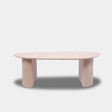 Tafel organisch eikenhout - Half Rond - Onbehandeld