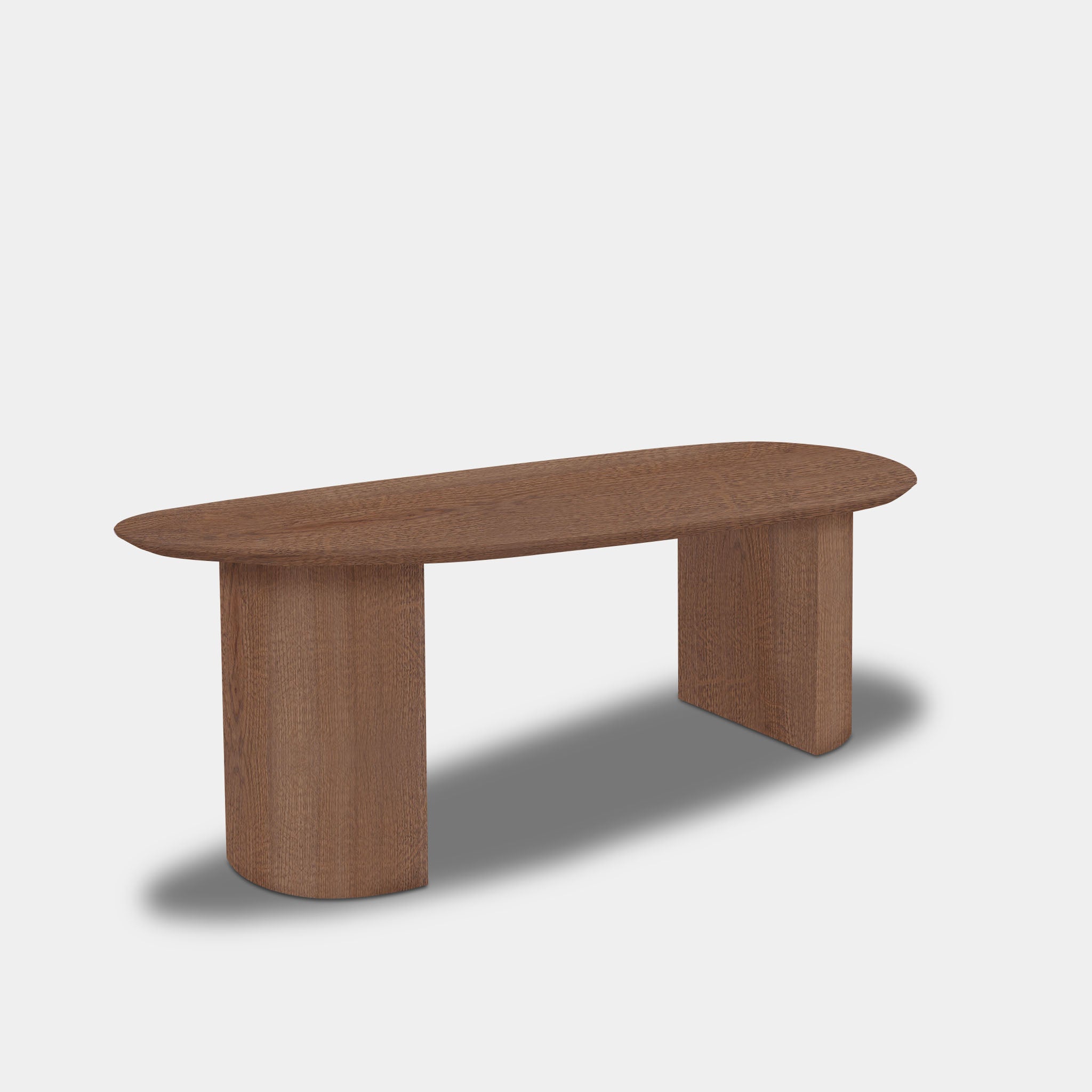 Tafel organisch eikenhout - Half Rond - Cinnamon
