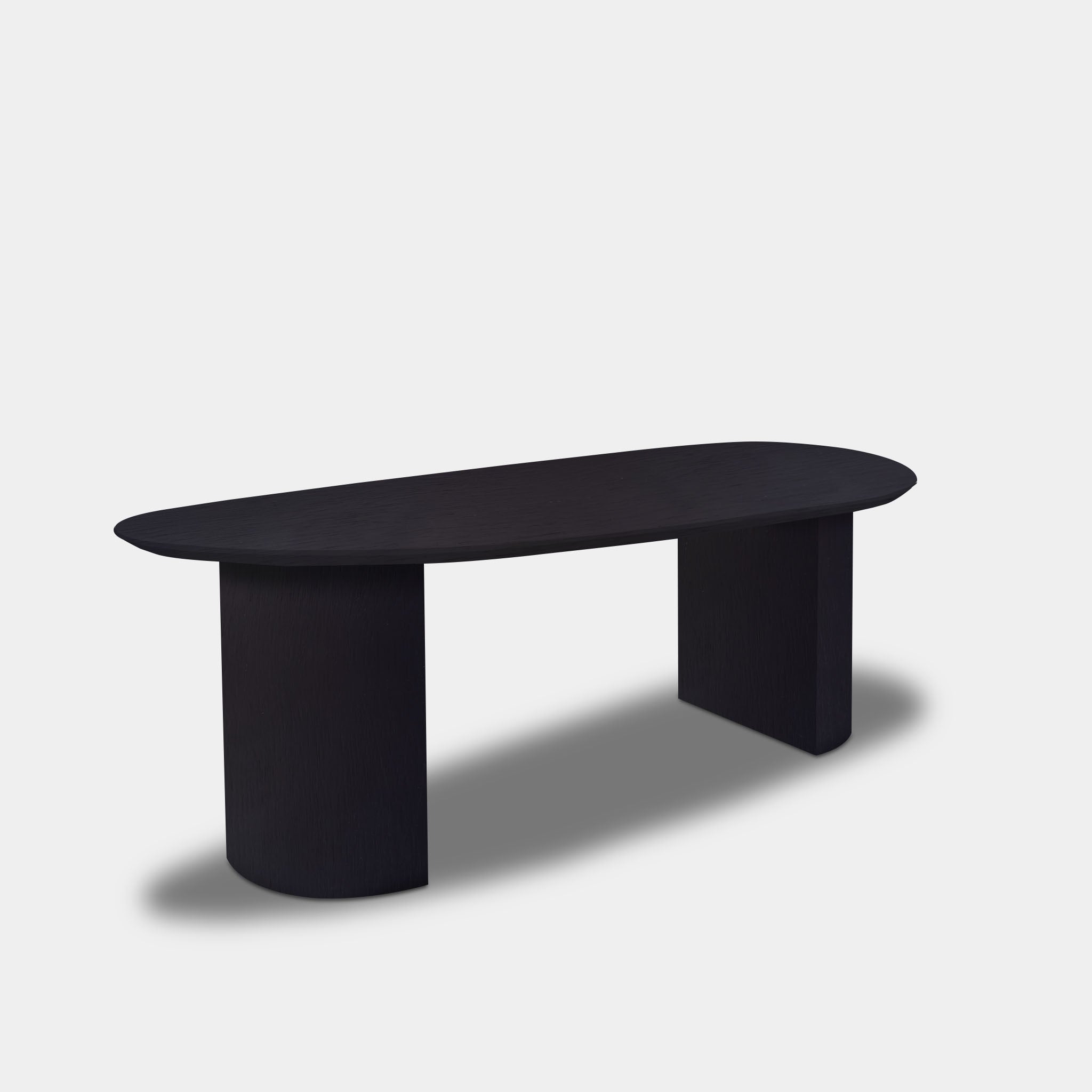 Table organic oak - Half Round - Dark Oak