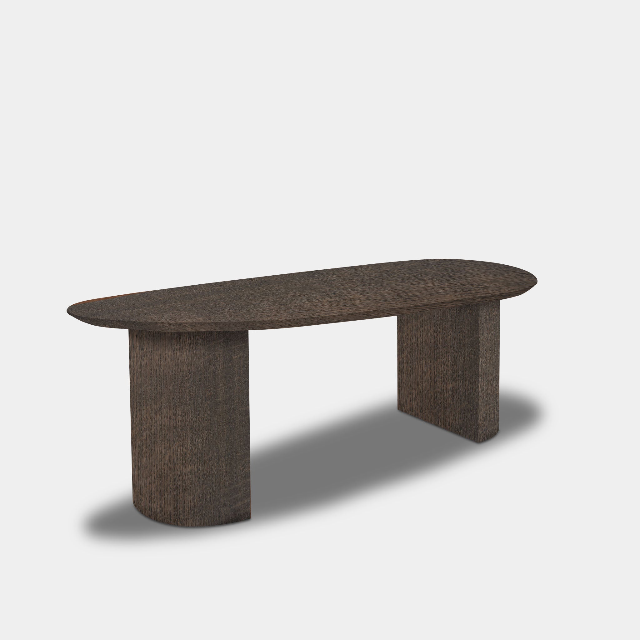 Tafel organisch eikenhout - Half Rond - Zand