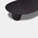 Table organic oak - Half Round - Night Glow