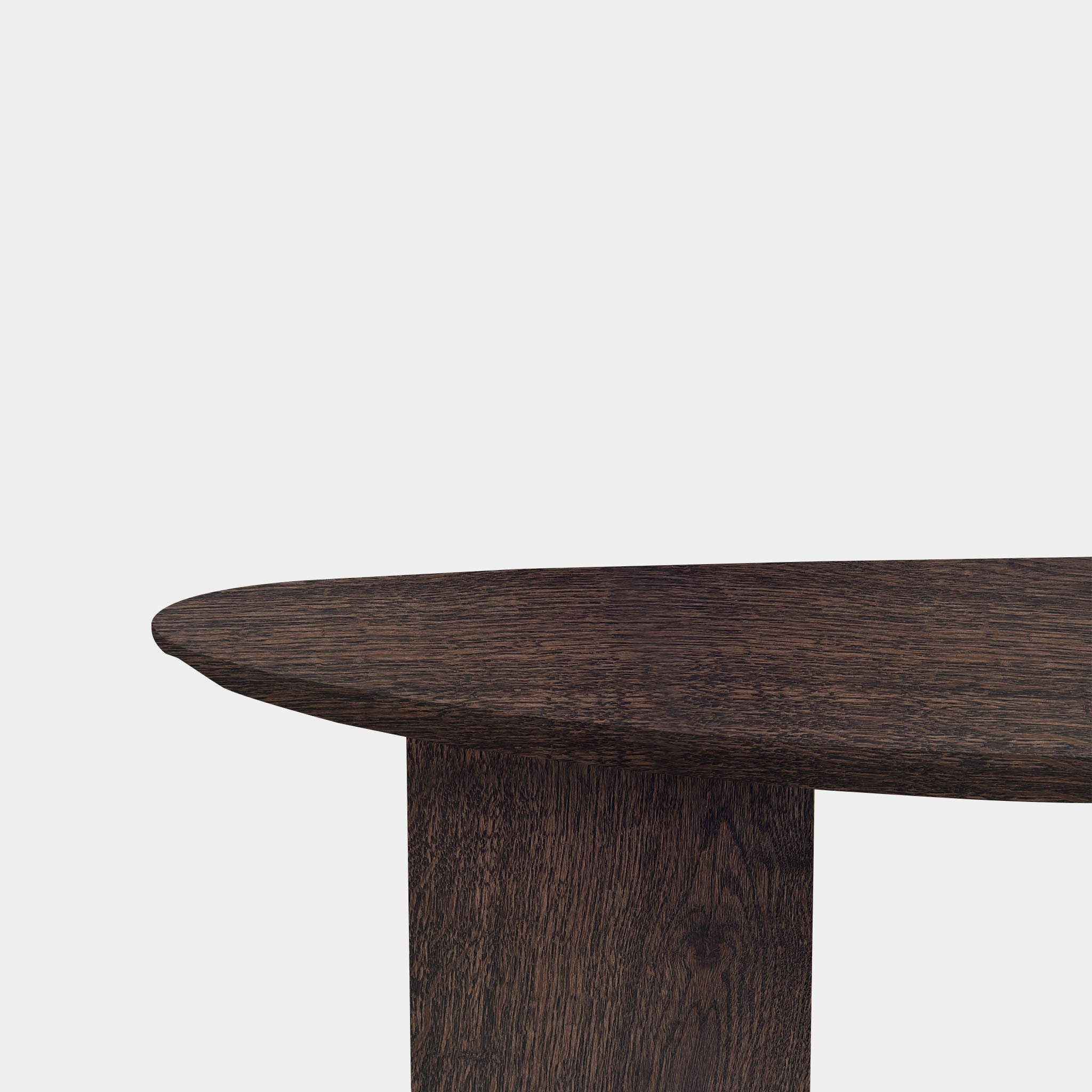 Tafel organisch eikenhout - Half Rond - Dear Brown