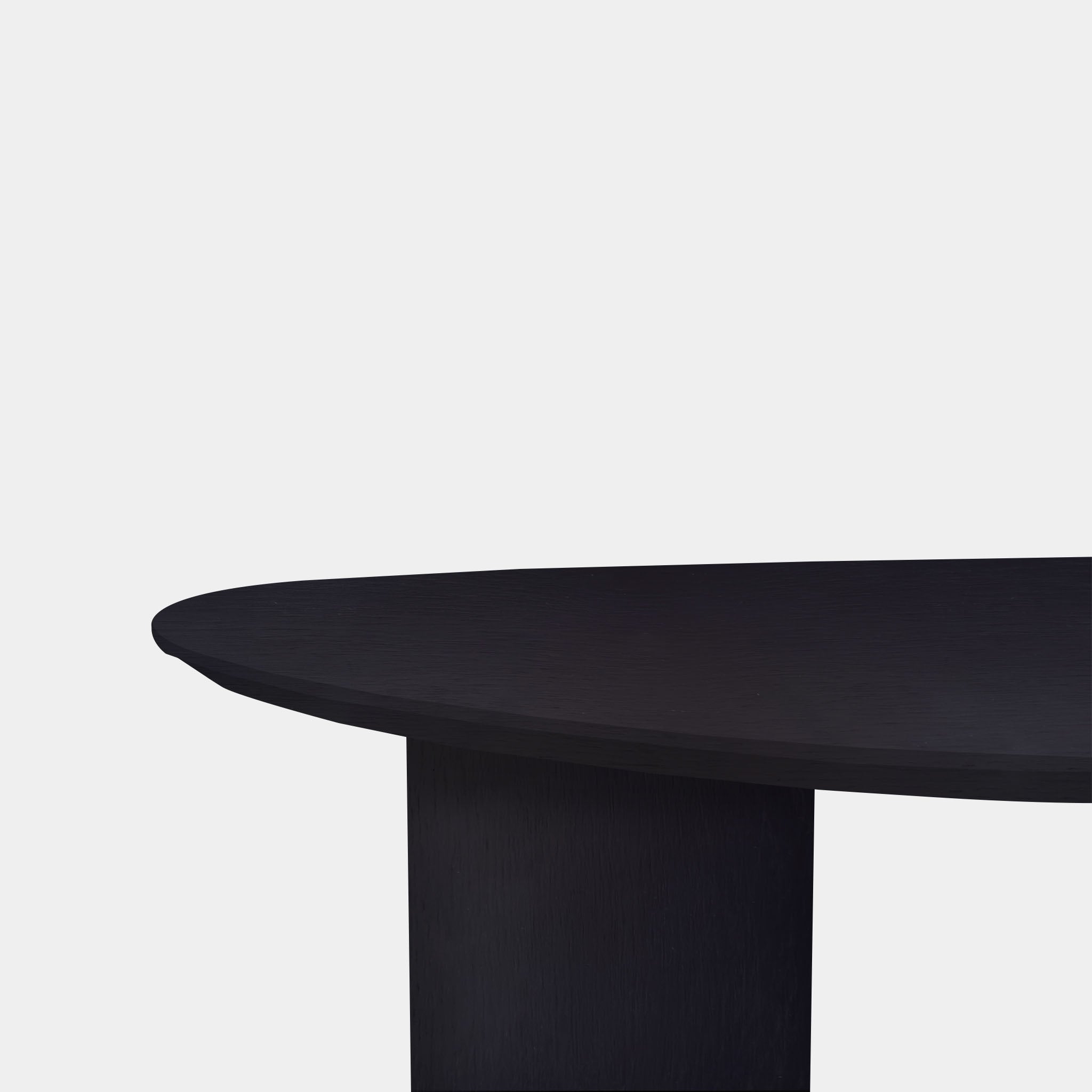 Table organic oak - Half Round - Dark Oak