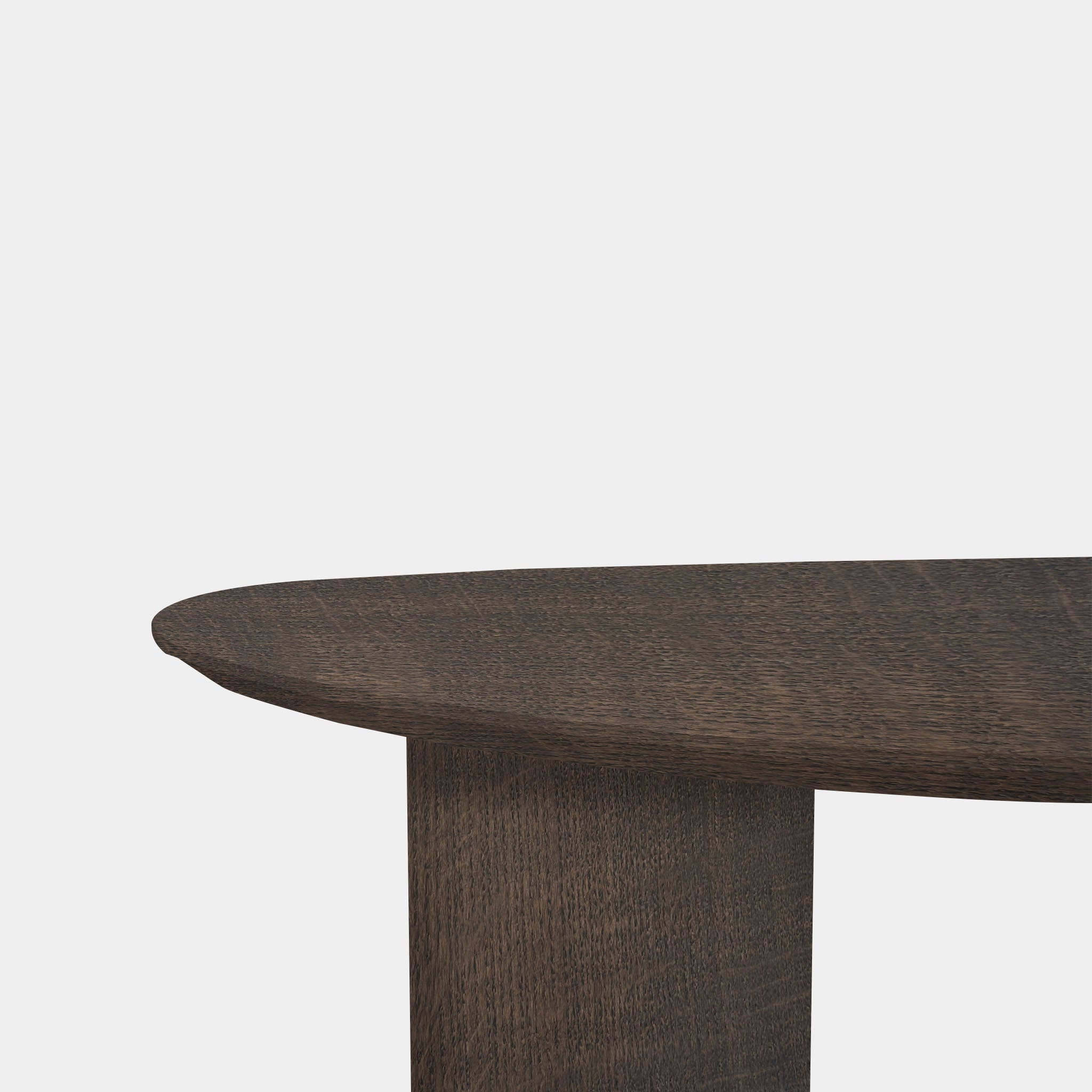 Tafel organisch eikenhout - Half Rond - Zand