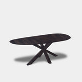 Tafel organisch eikenhout - Matrix Hout - Dark Grey
