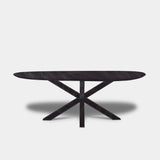 Tafel organisch eikenhout - Matrix Hout - Dark Grey
