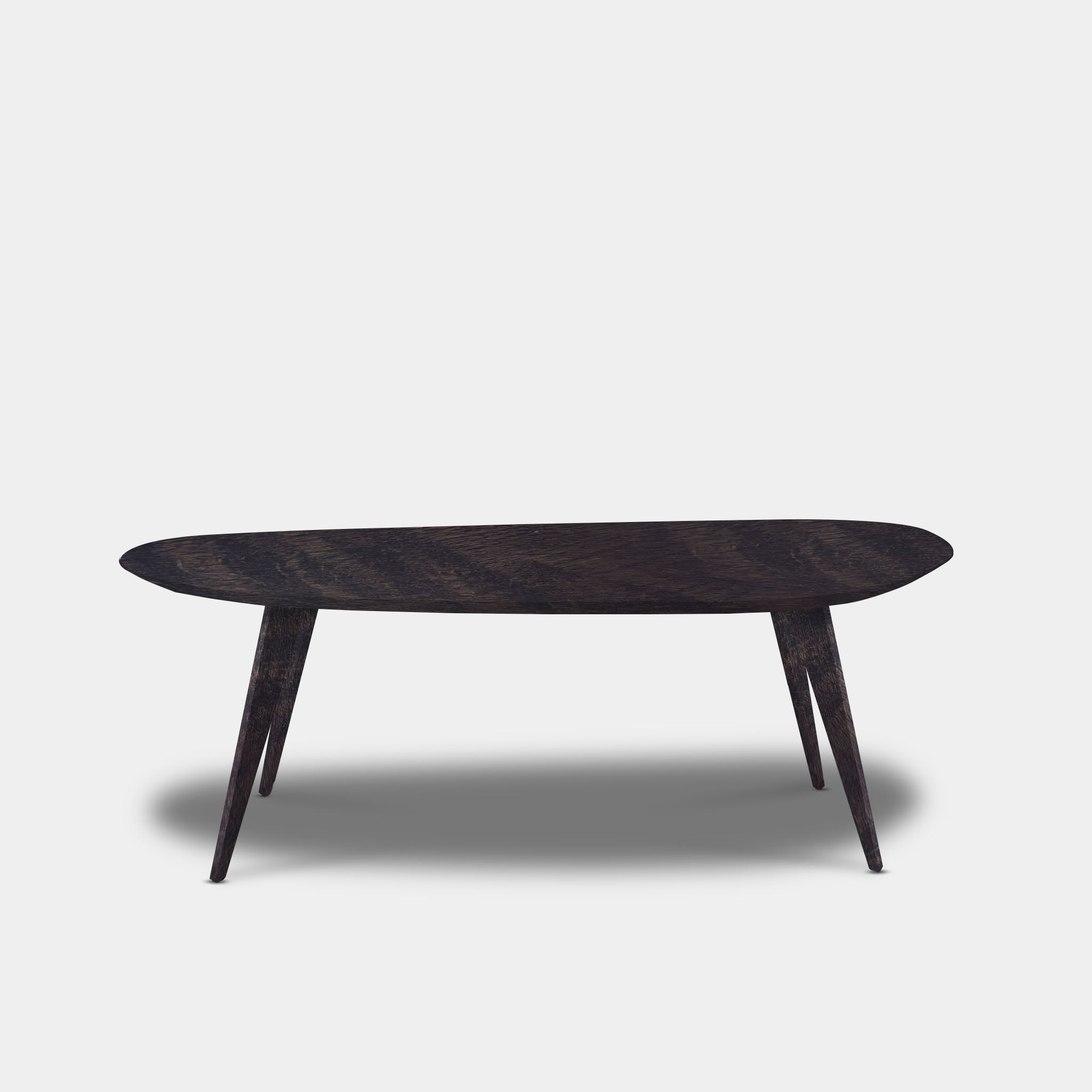 Tafel organisch eikenhout - Hout Onderstel - Dark Grey