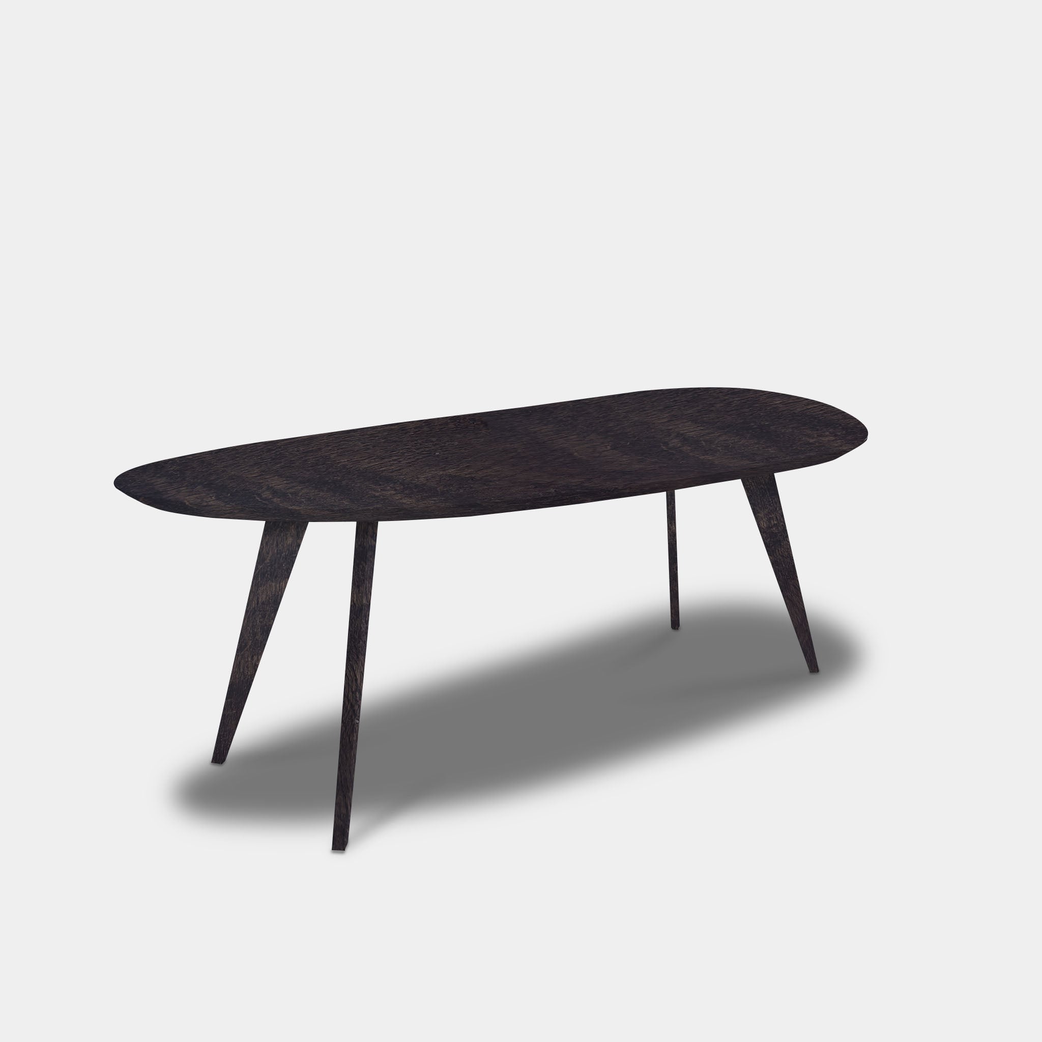 Tafel organisch eikenhout - Hout Onderstel - Dark Grey
