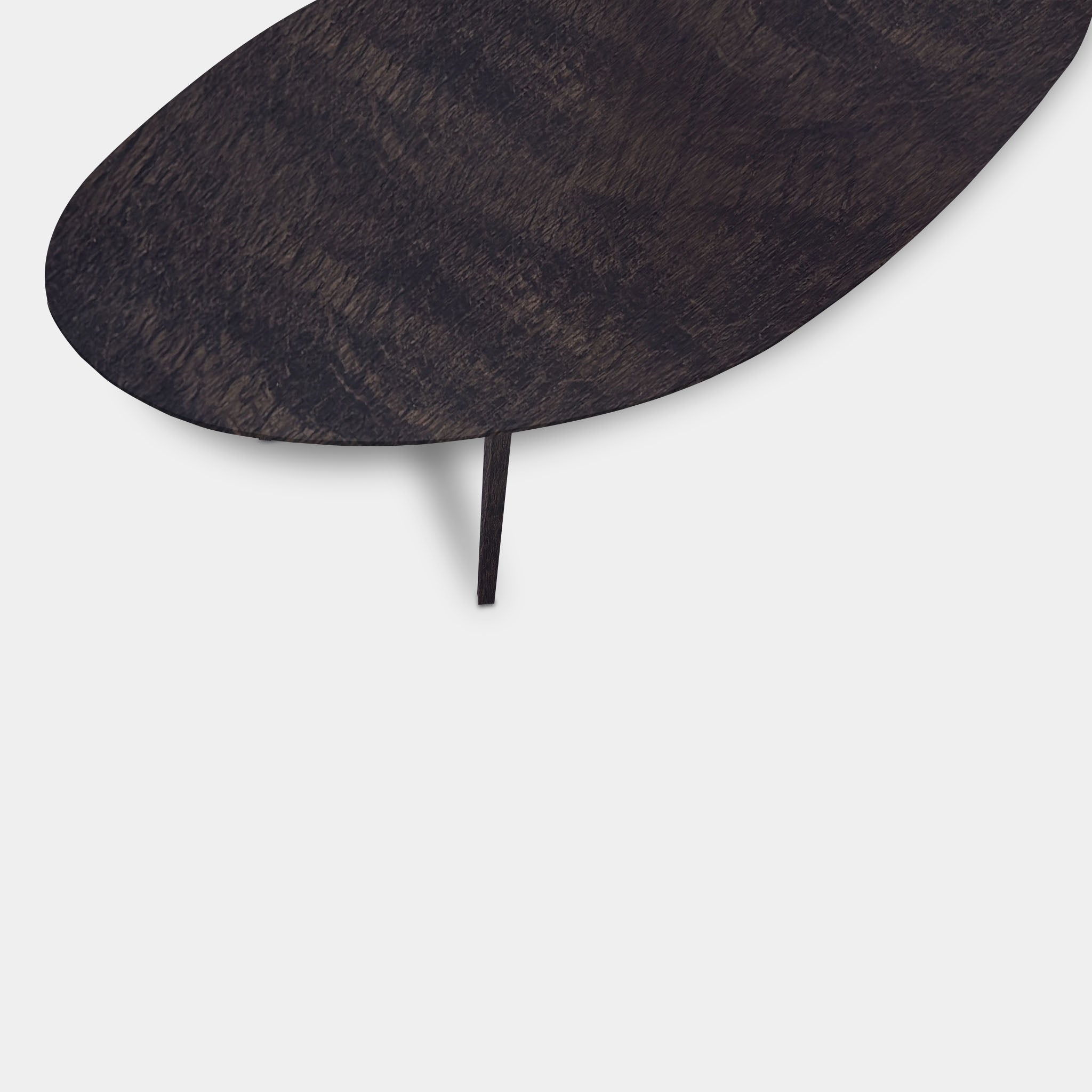 Tafel organisch eikenhout - Hout Onderstel - Dark Grey