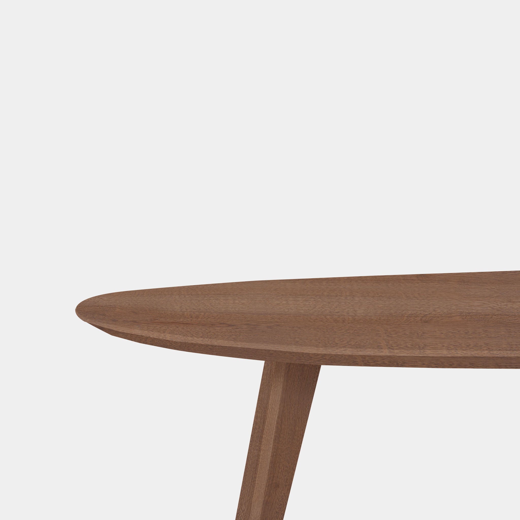Tafel organisch eikenhout - Hout Onderstel - Cinnamon
