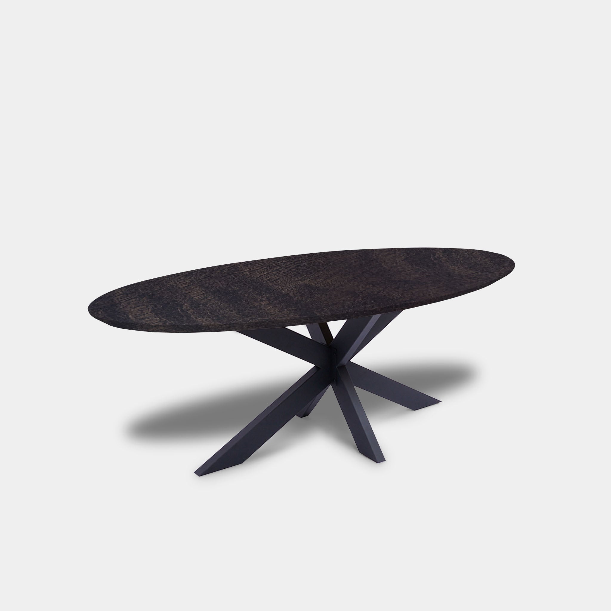 Tafel Ovaal Eikenhout - Matrix - Dark Grey
