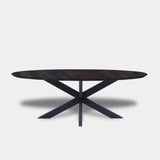 Tafel Ovaal Eikenhout - Matrix - Dark Grey