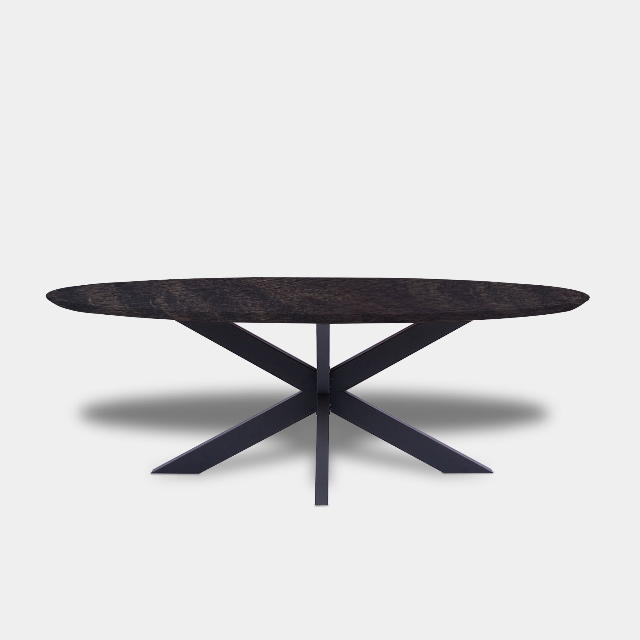 Tafel Ovaal Eikenhout - Matrix - Dark Grey