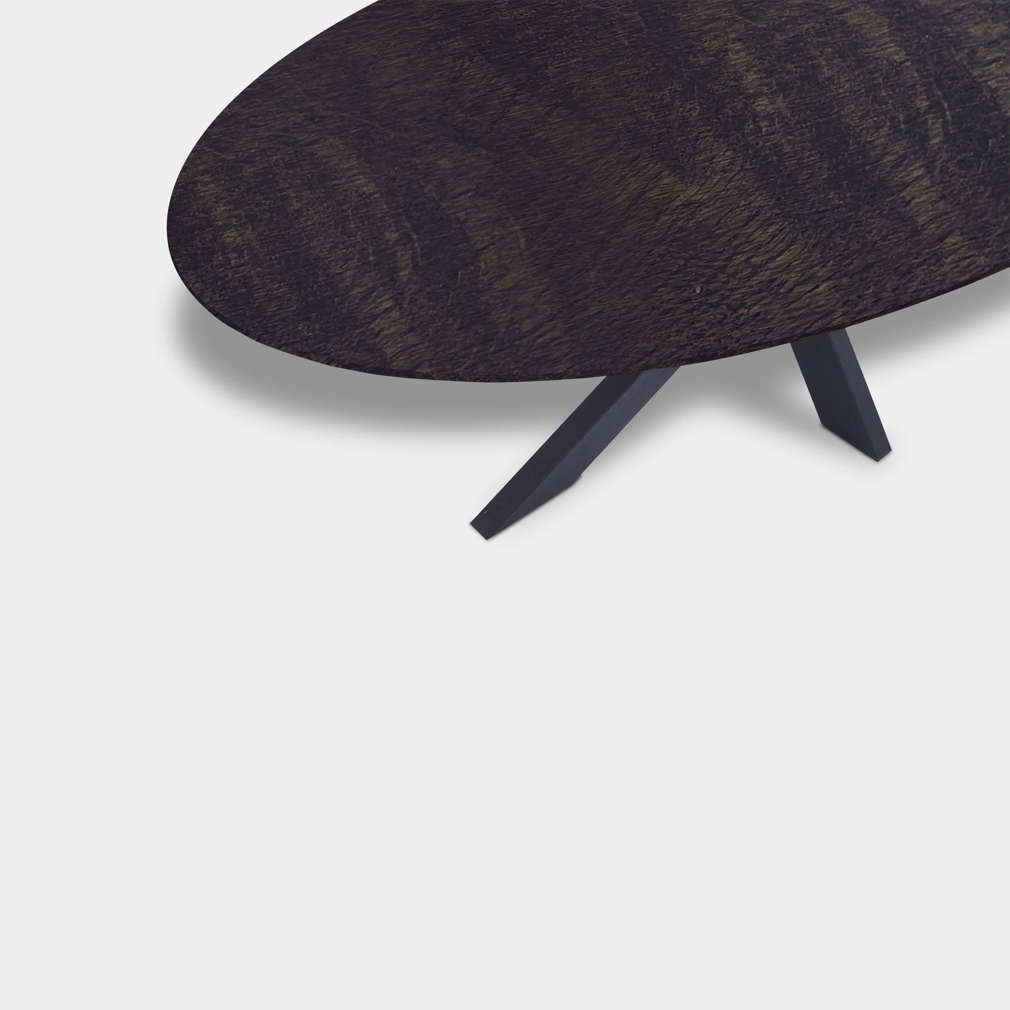 Tafel Ovaal Eikenhout - Matrix - Dark Grey