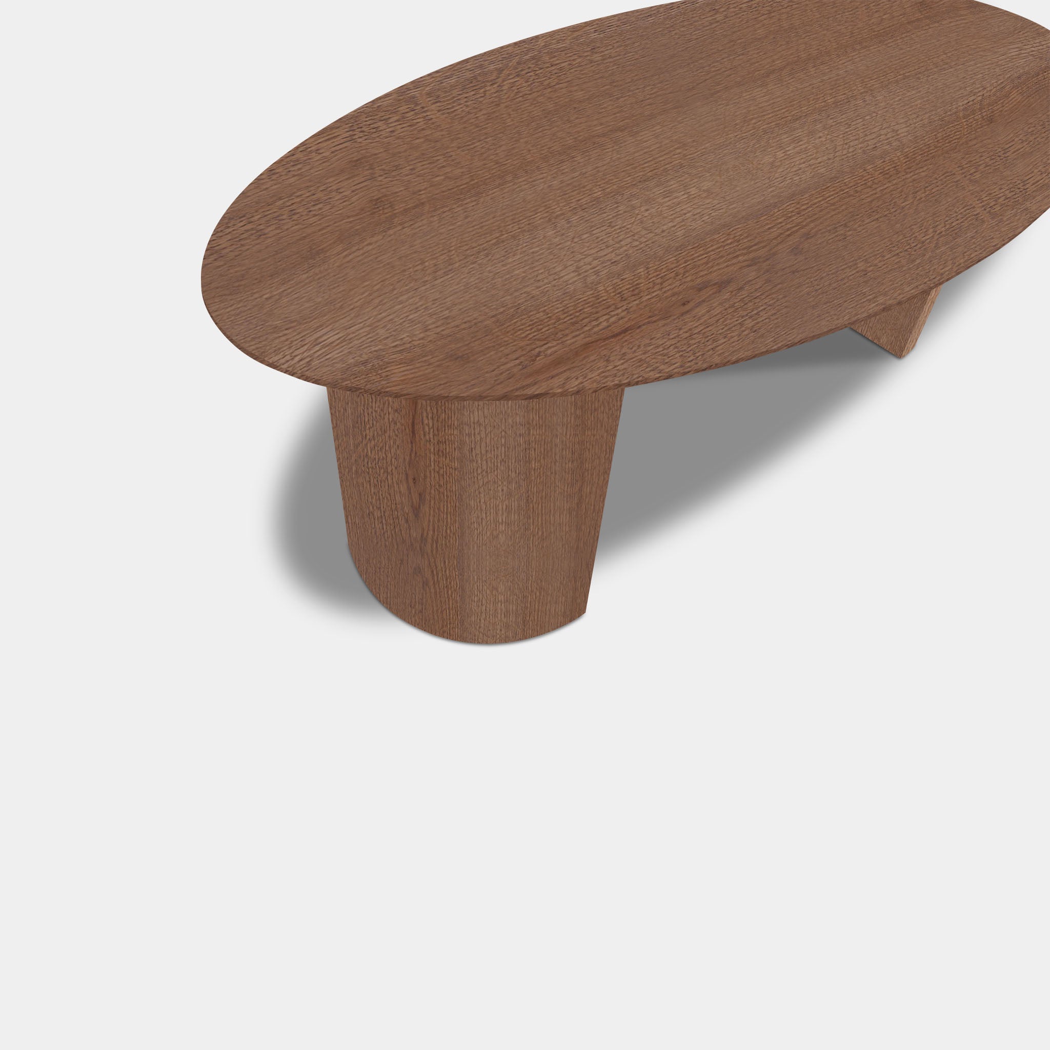 Tafel Ovaal Eikenhout - Half Rond - Cinnamon