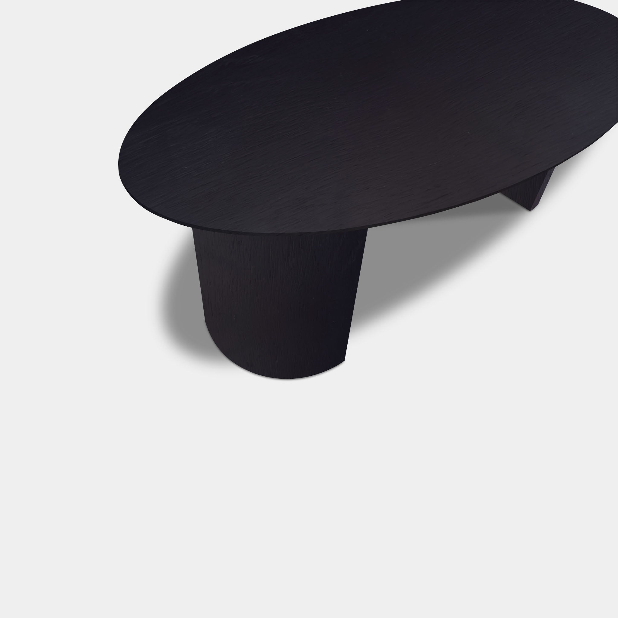 Tafel Ovaal Eikenhout - Half Rond - Donker Eiken