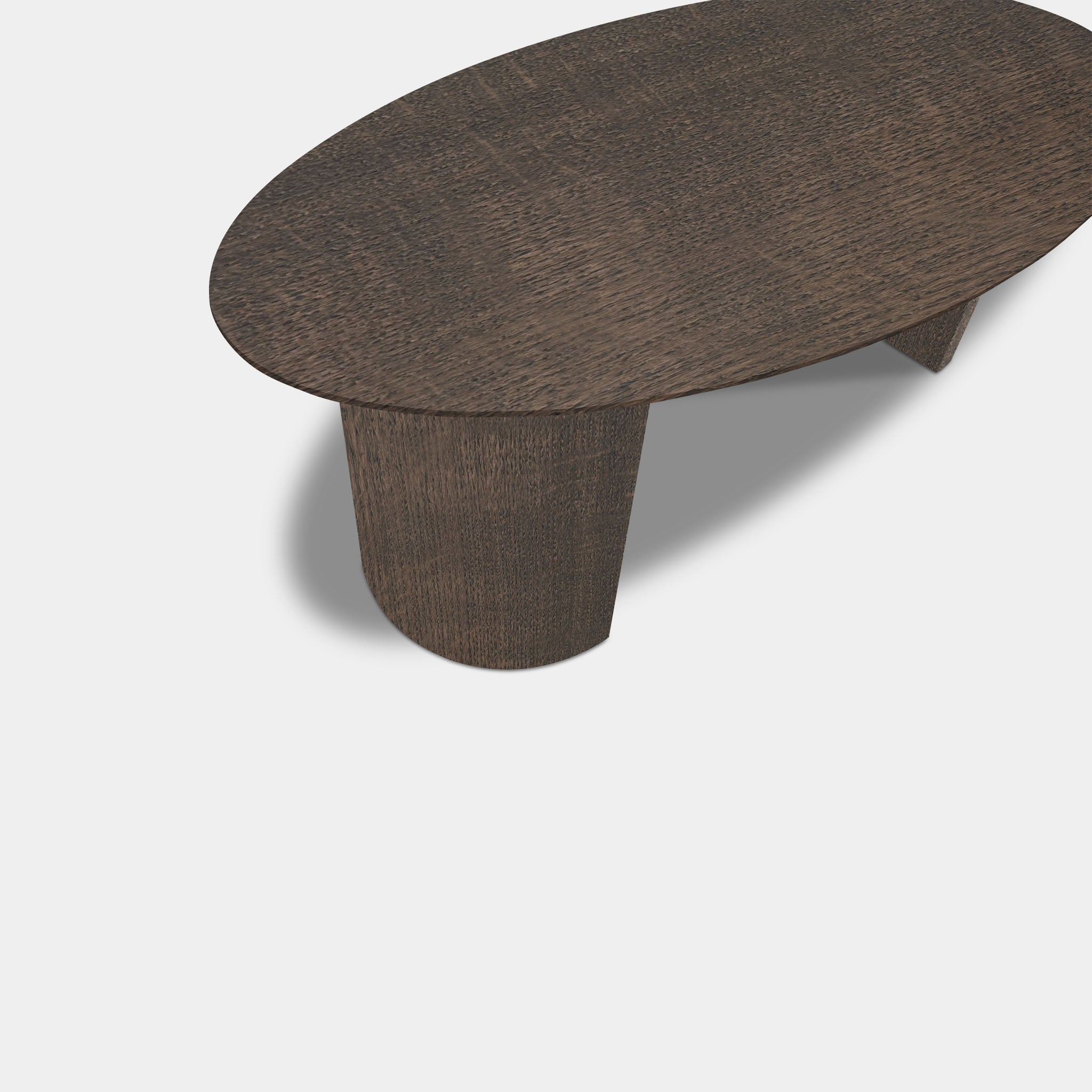 Tafel Ovaal Eikenhout - half rond - Zand