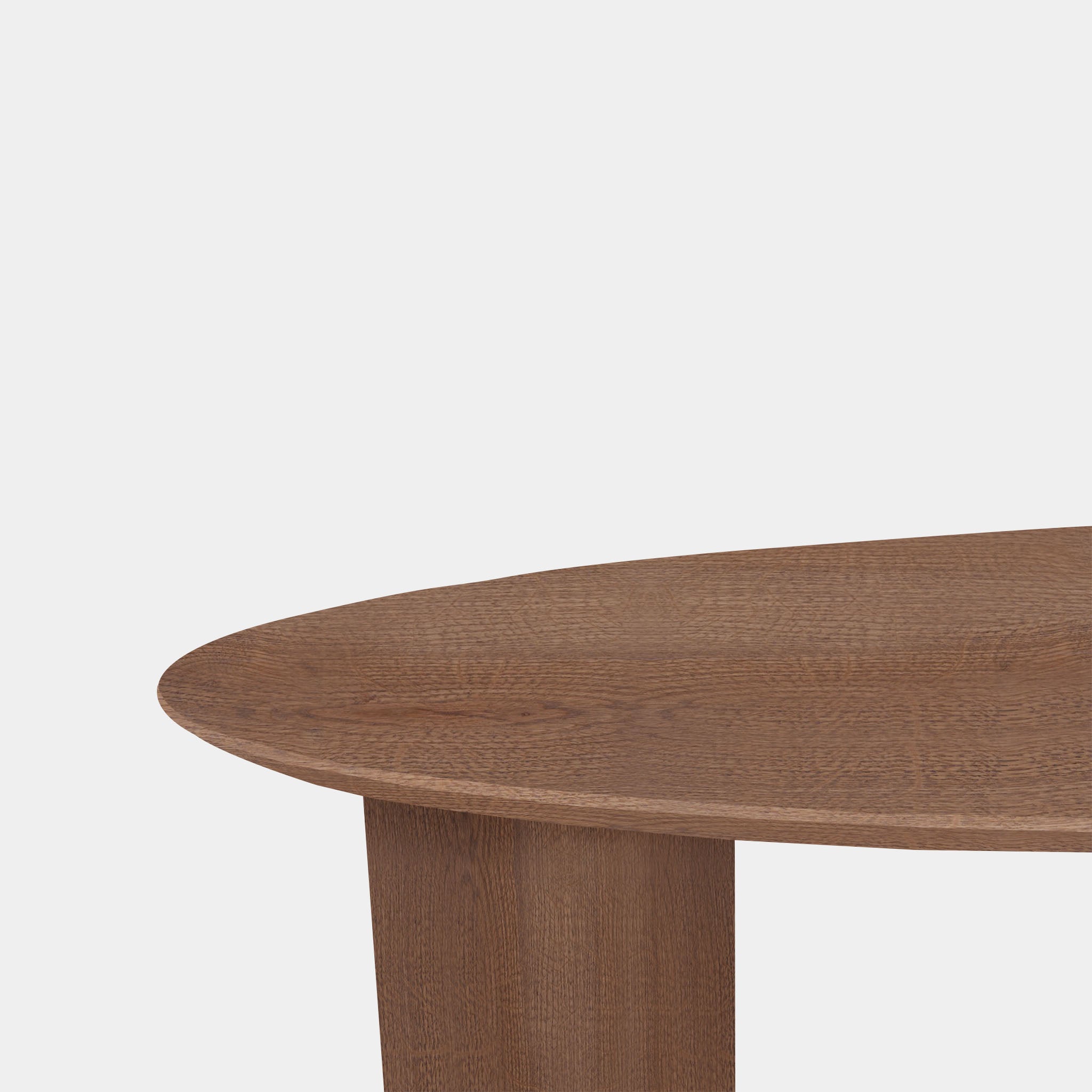 Tafel Ovaal Eikenhout - Half Rond - Cinnamon