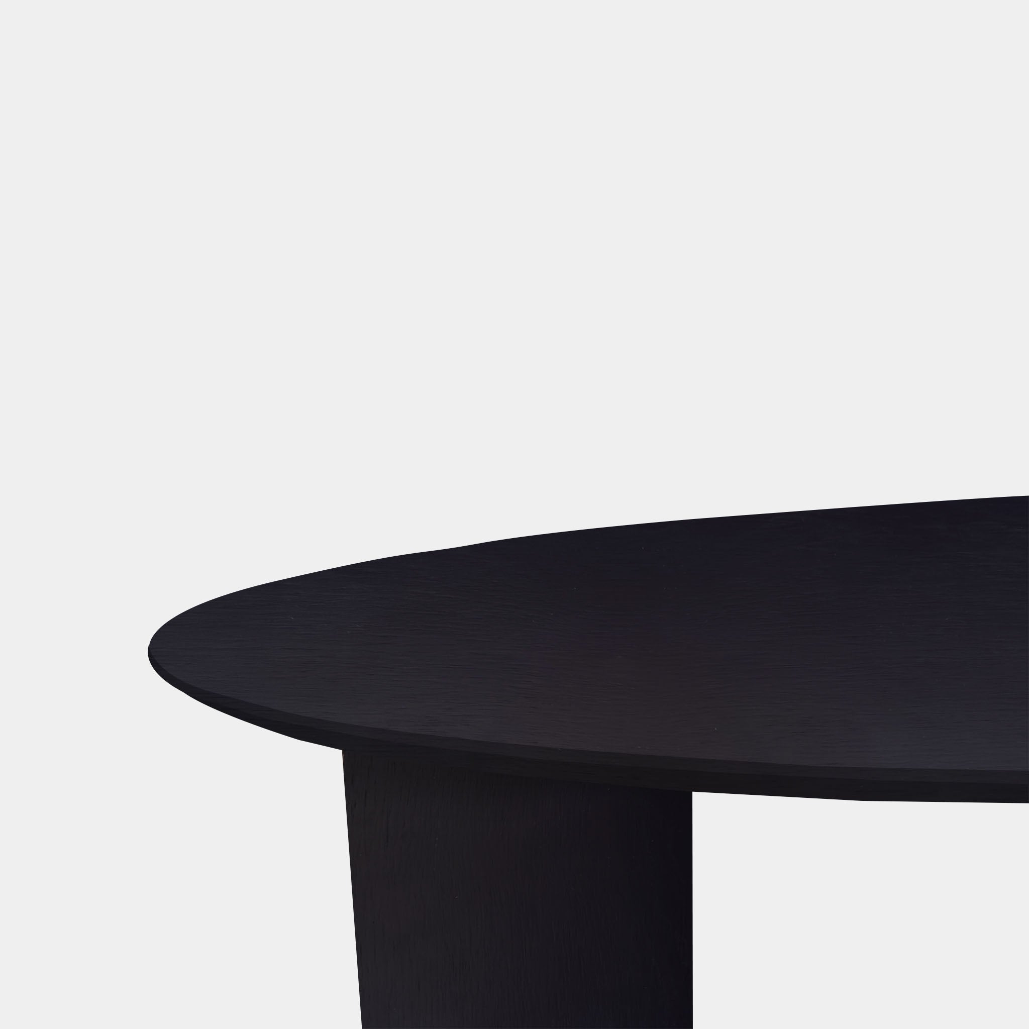 Tafel Ovaal Eikenhout - Half Rond - Donker Eiken