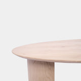 Tafel Ovaal Eikenhout - half rond - Onbehandeld