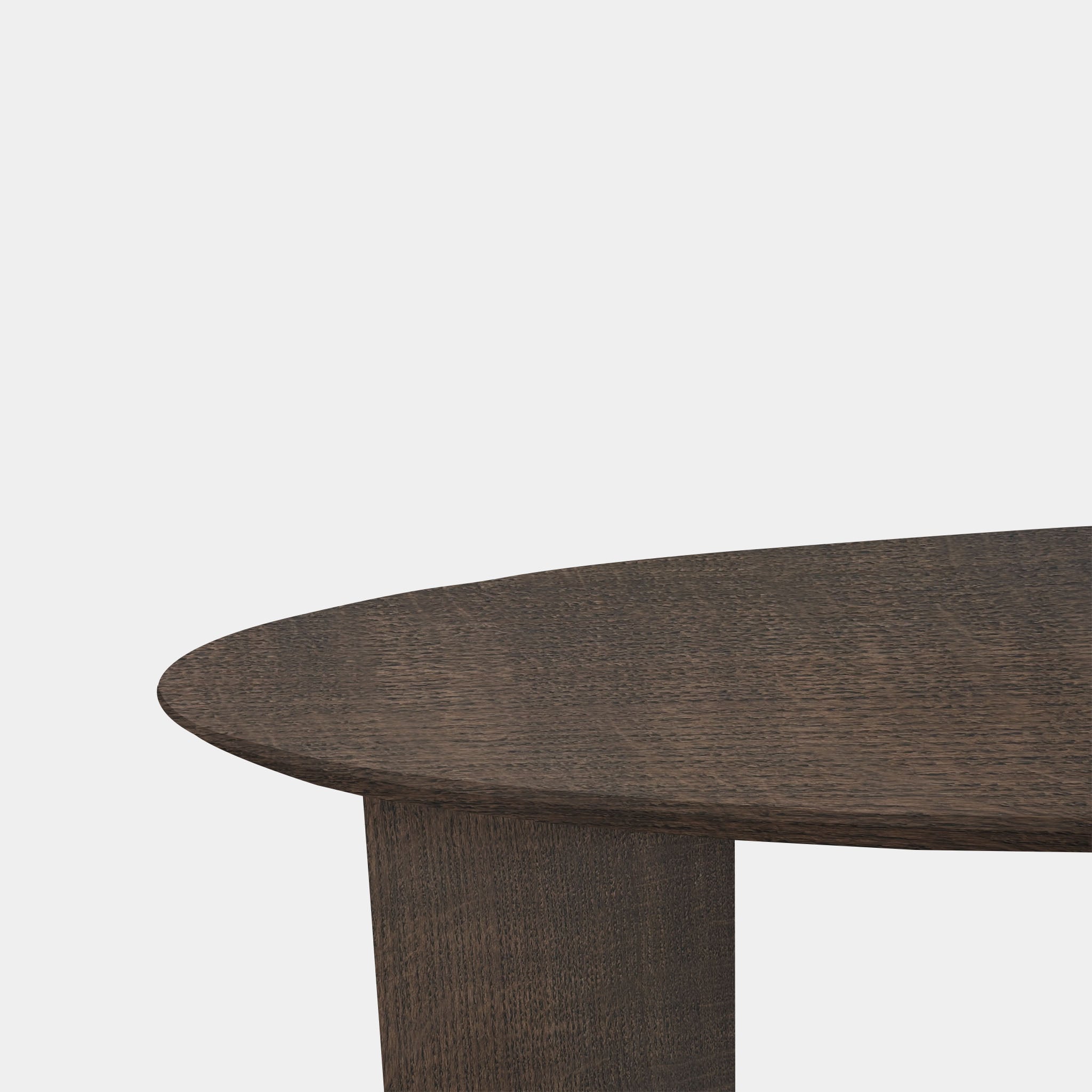 Tafel Ovaal Eikenhout - half rond - Zand