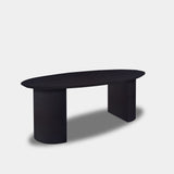 Tafel Ovaal Eikenhout - Half Rond - Donker Eiken