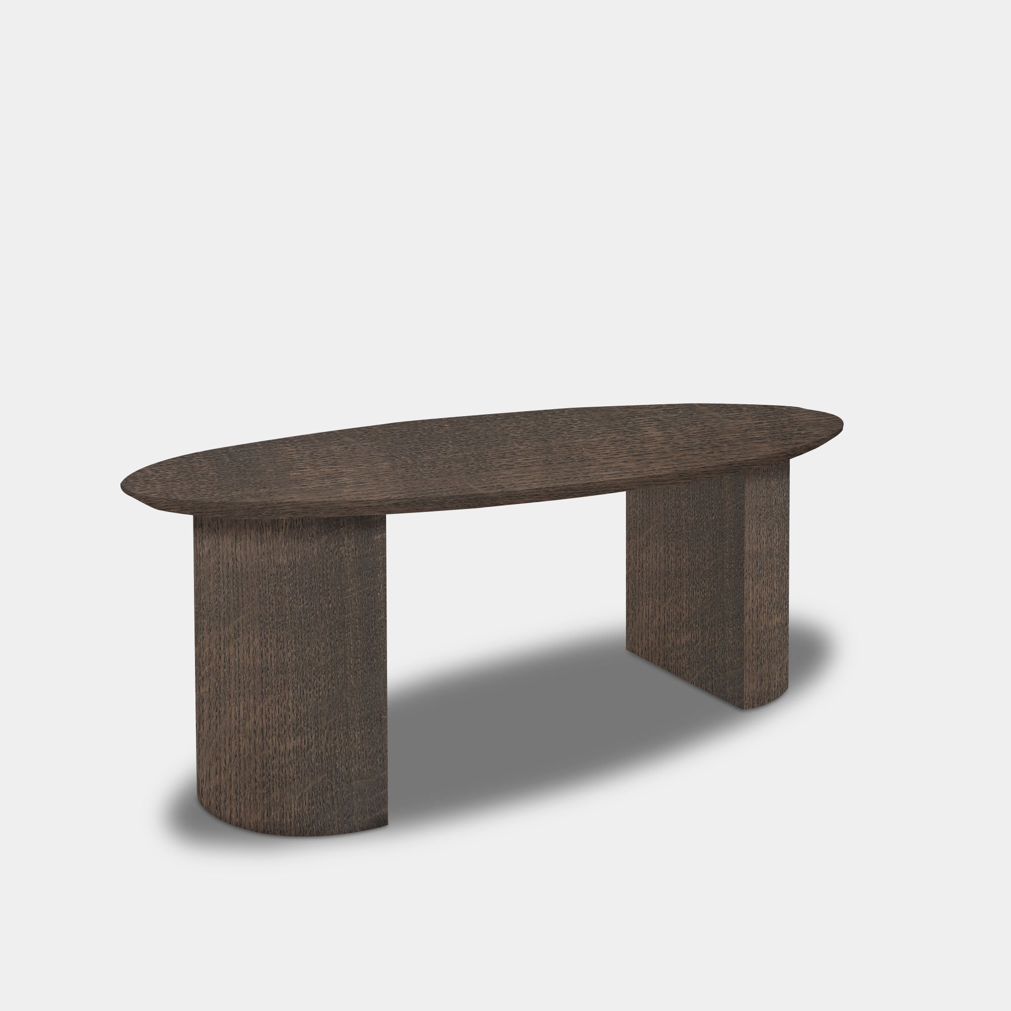 Tafel Ovaal Eikenhout - half rond - Zand
