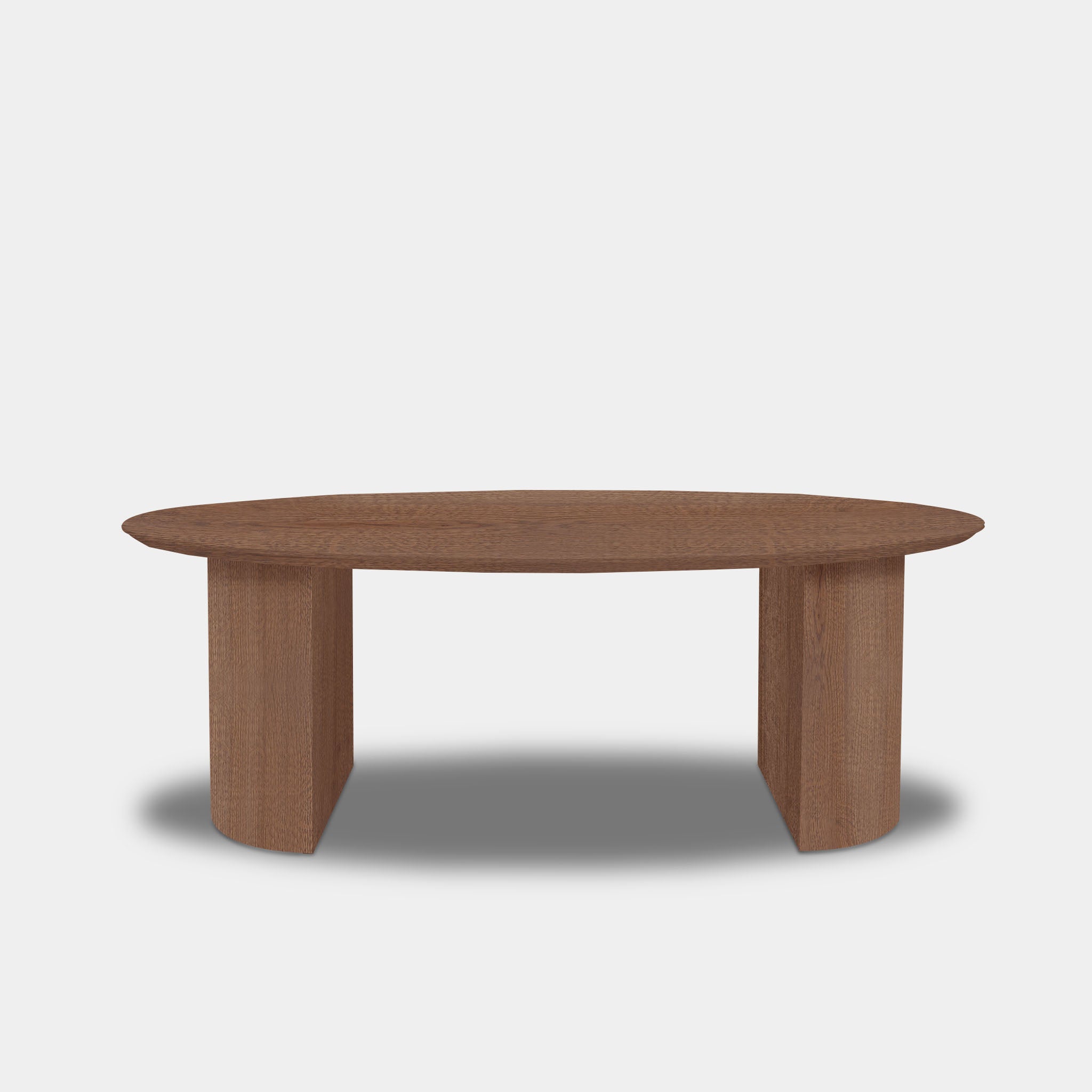 Tafel Ovaal Eikenhout - Half Rond - Cinnamon
