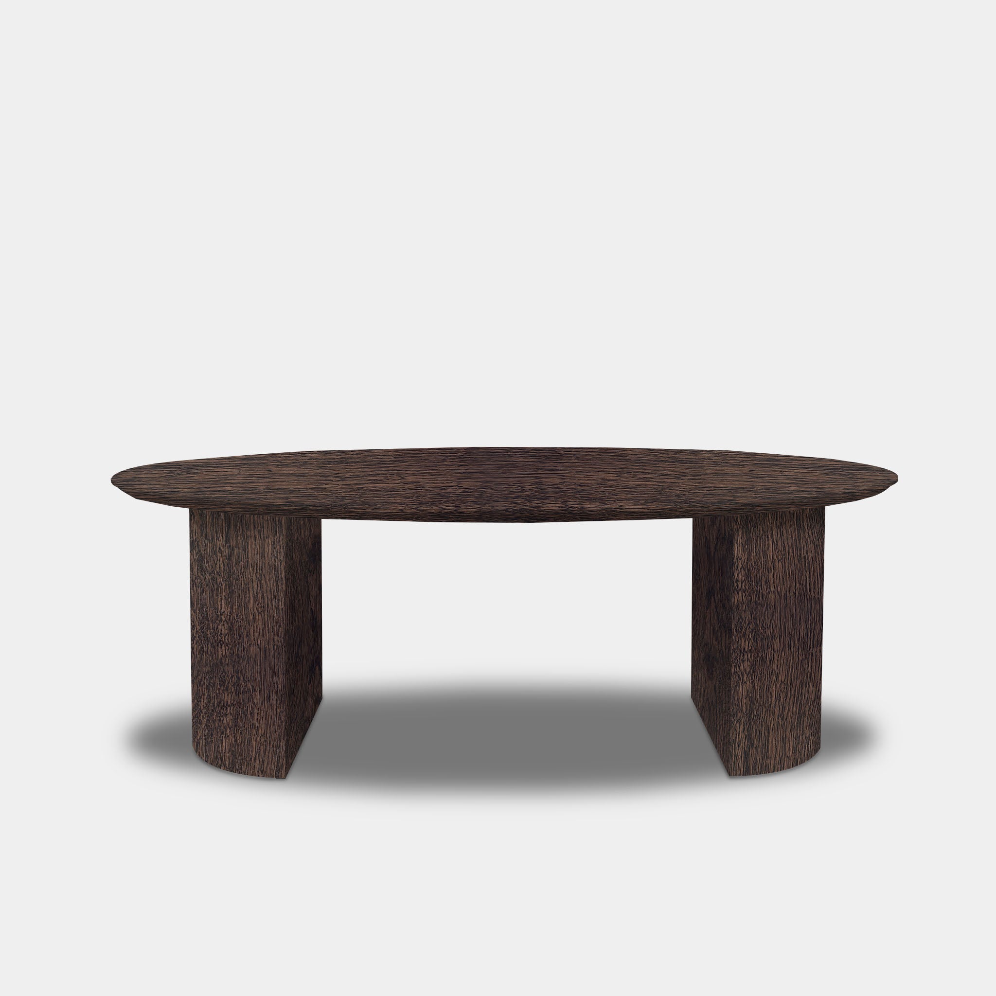 Tafel Ovaal Eikenhout - Half Rond - Dear Brown