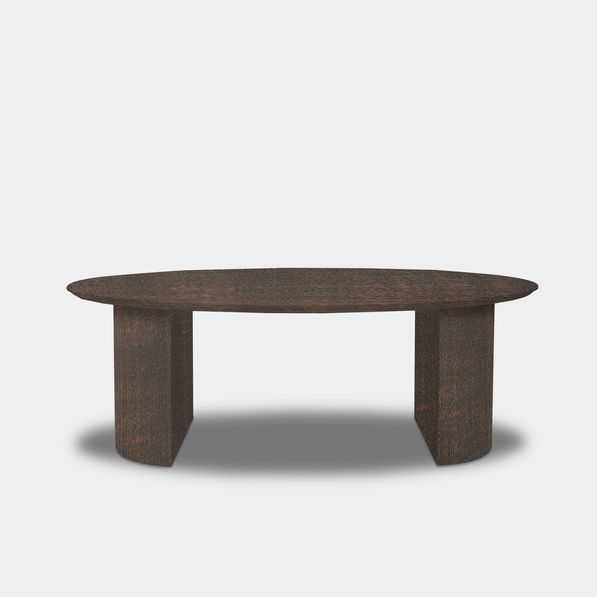Tafel Ovaal Eikenhout - half rond - Zand