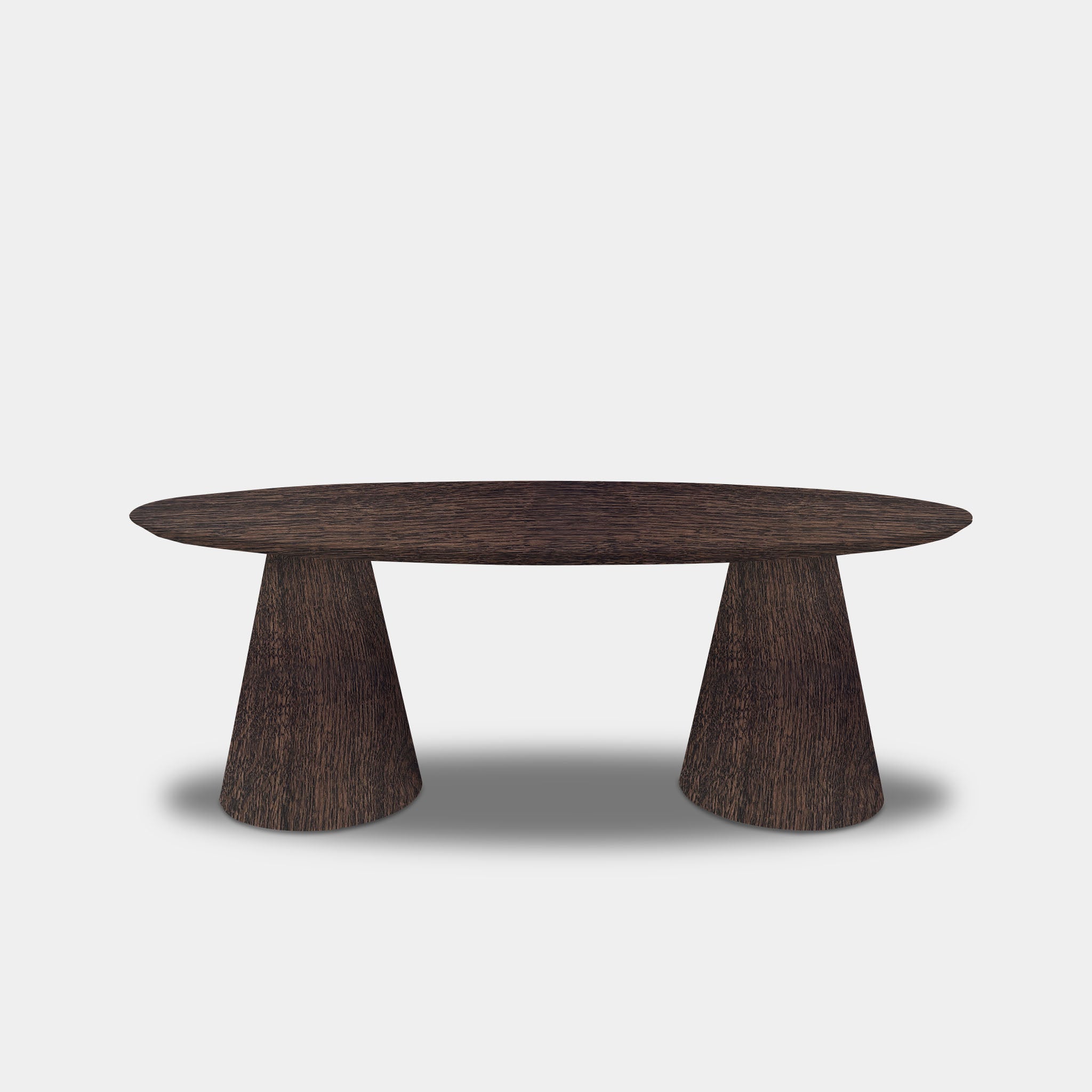 Table Oval Oak - Set Cone Leg - Dear Brown