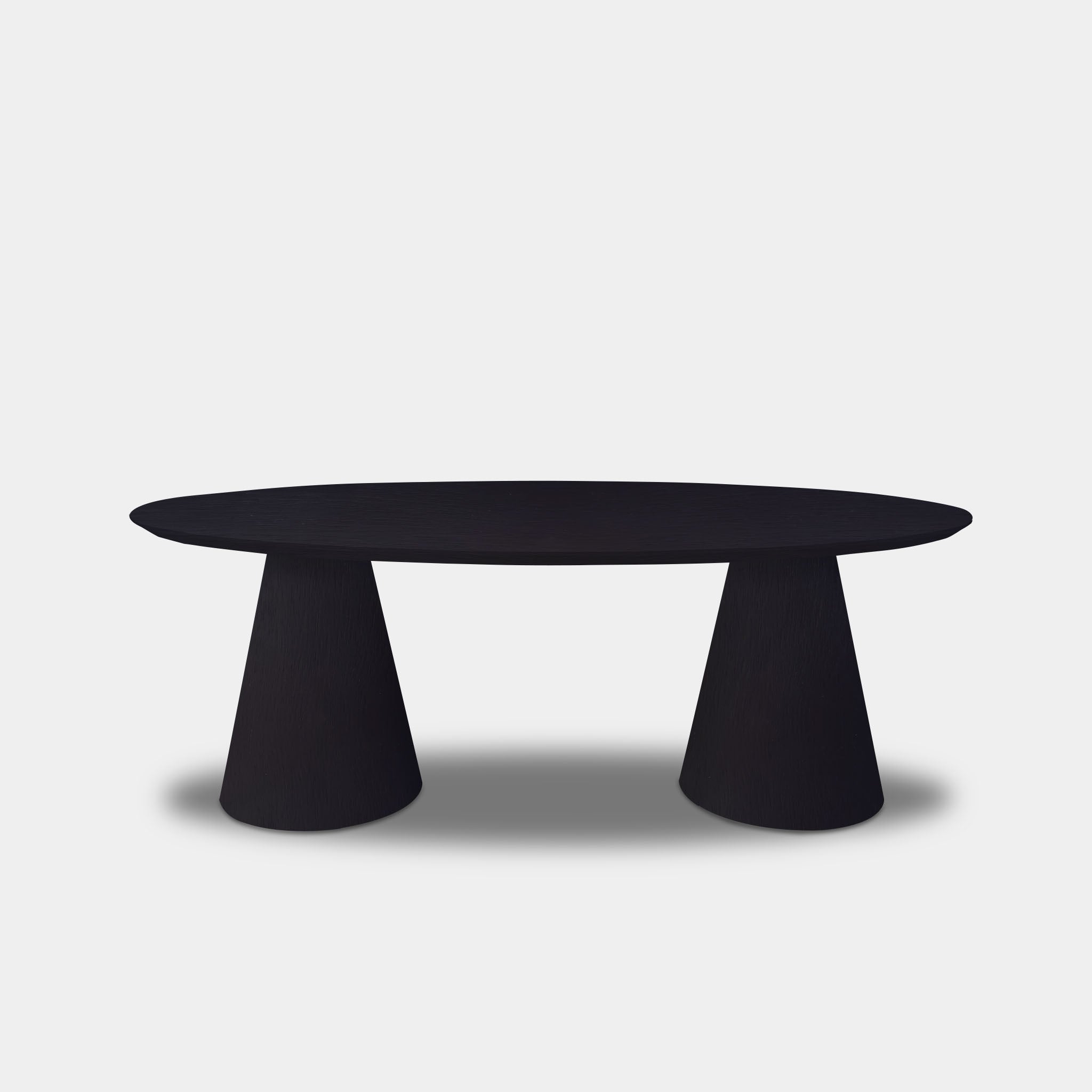 Table Oval Oak - Set Conical Leg - Dark Oak