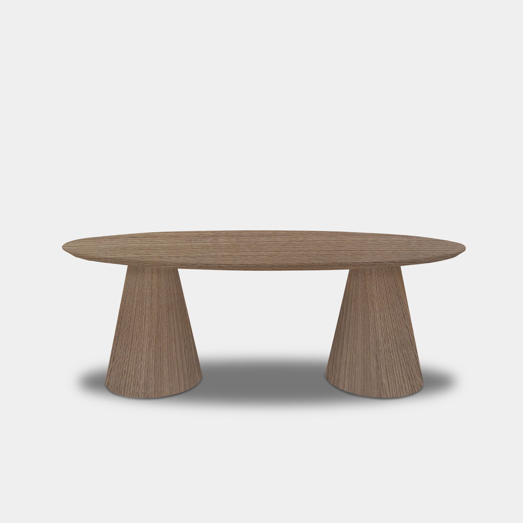 Tafel Ovaal Eikenhout - Set Kegelpoot - Pura Natura