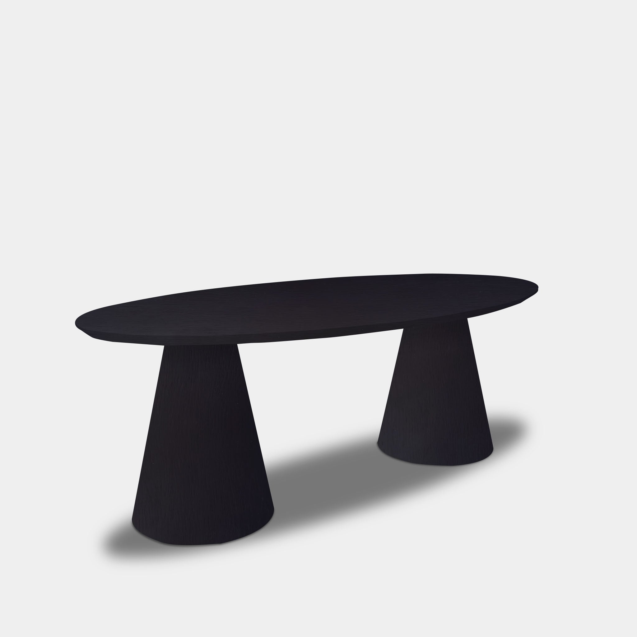 Table Oval Oak - Set Conical Leg - Dark Oak