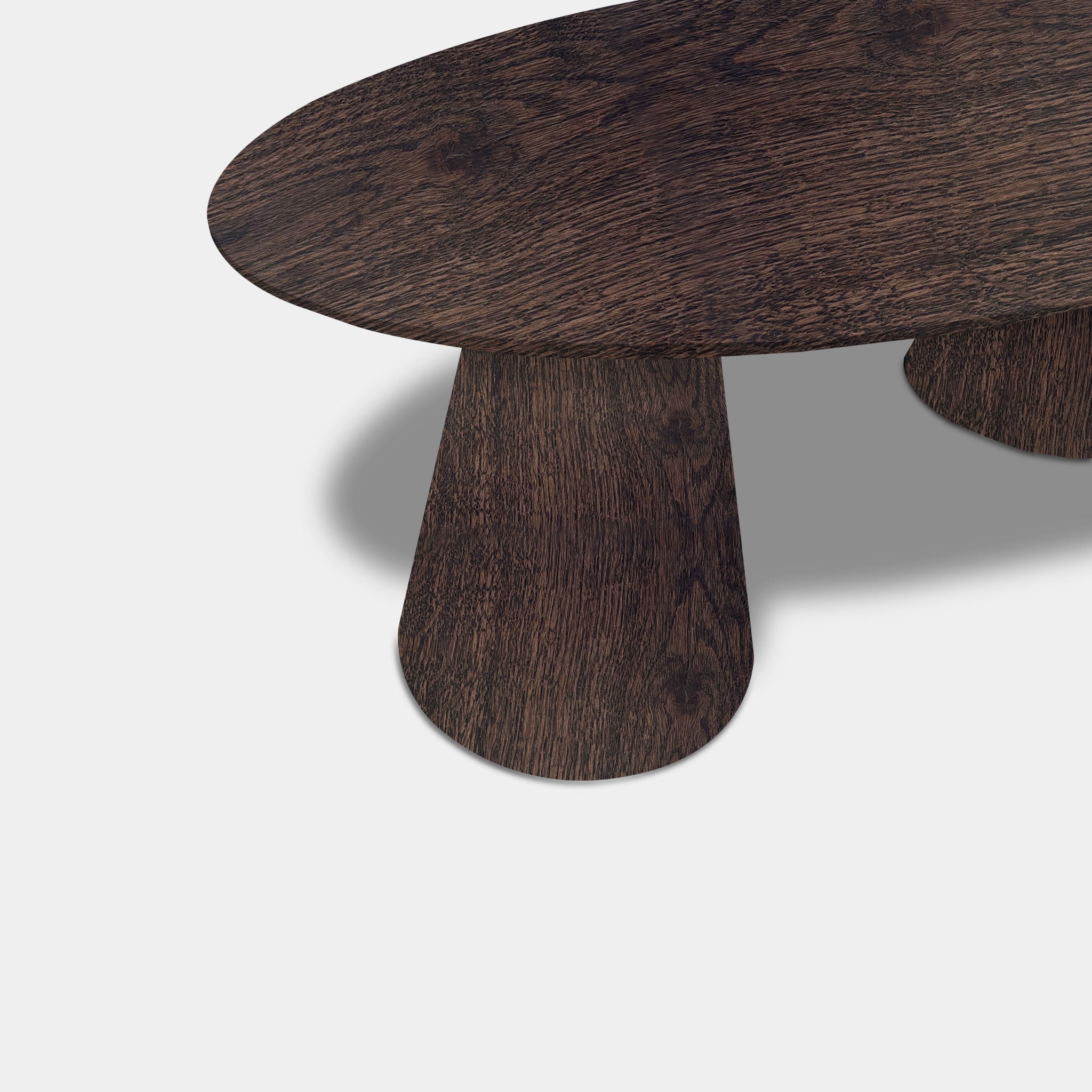 Table Oval Oak - Set Cone Leg - Dear Brown