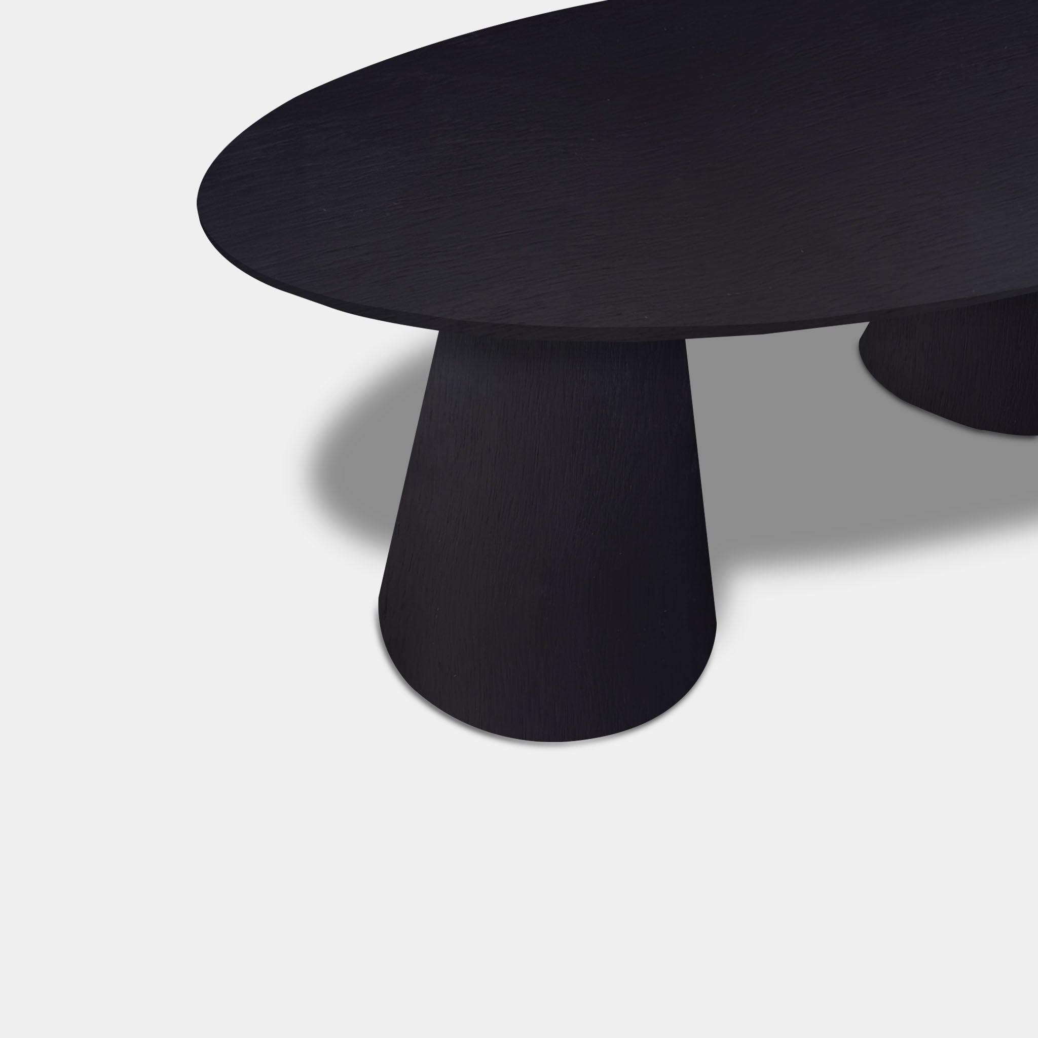 Table Oval Oak - Set Conical Leg - Dark Oak