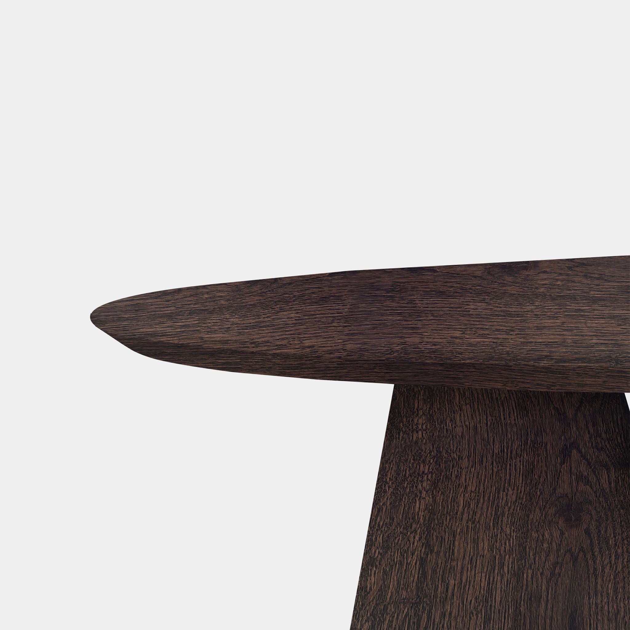 Table Oval Oak - Set Cone Leg - Dear Brown