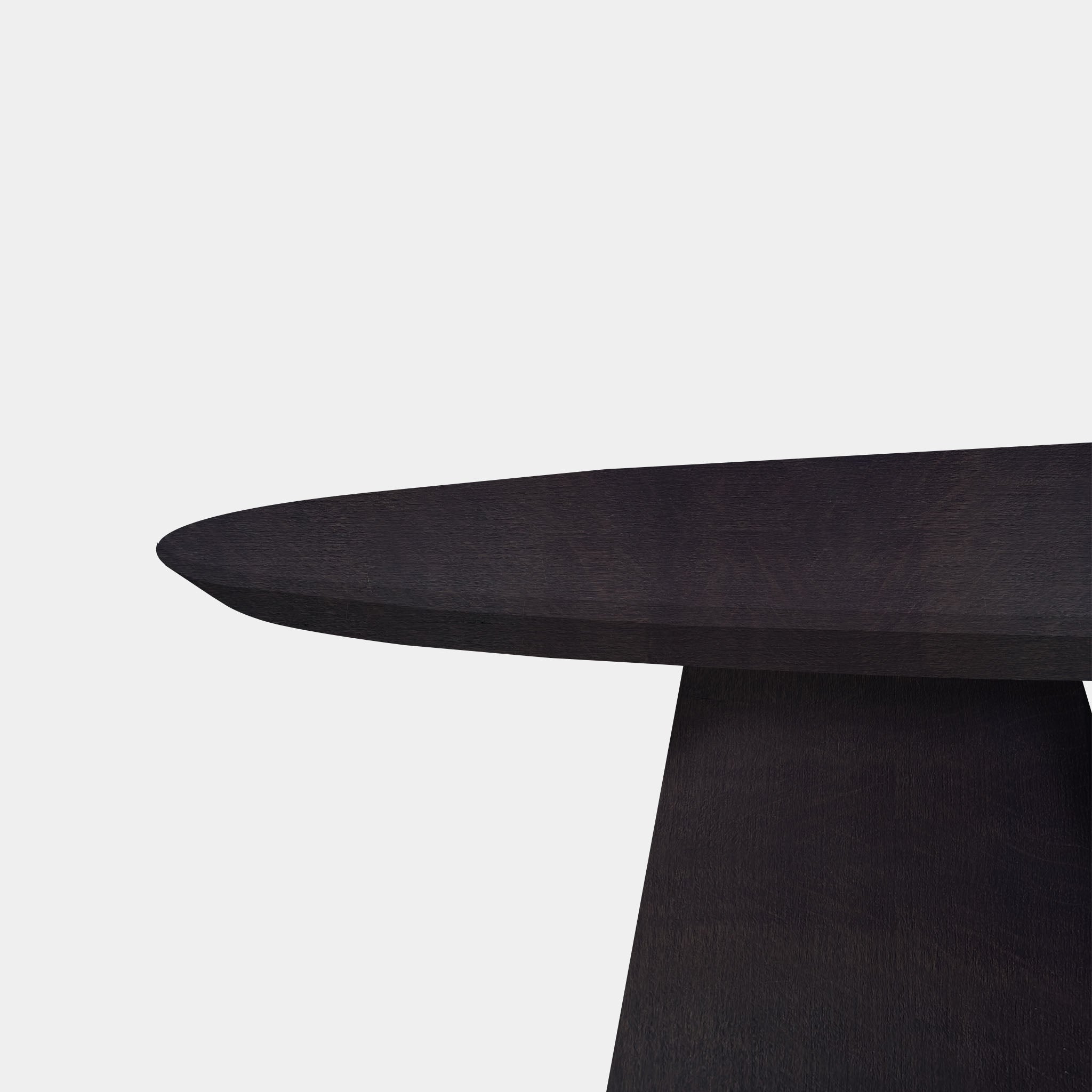 Tafel Ovaal Eikenhout - Set Kegelpoot - Night Glow