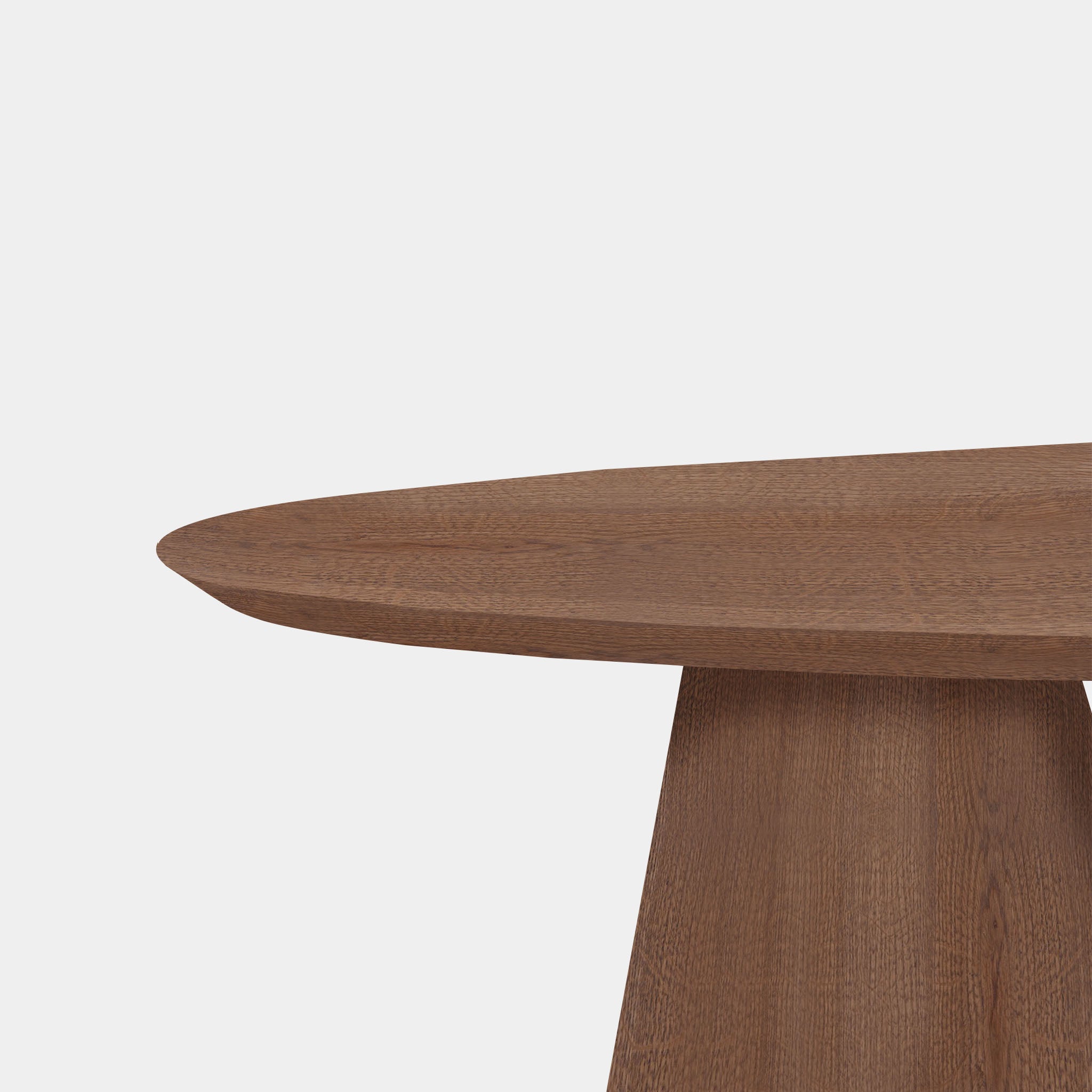 Tafel Ovaal Eikenhout - Set Kegelpoot - Cinnamon