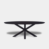 Tafel Ovaal Eikenhout - Matrix Hout - Donker Eiken